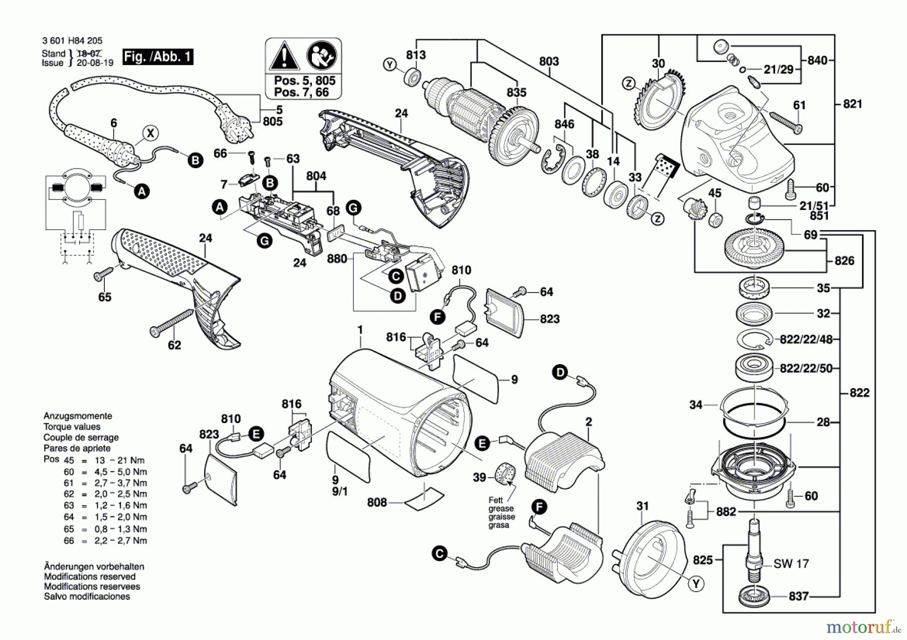  Bosch Werkzeug Winkelschleifer GWS 24-230 JH Seite 1