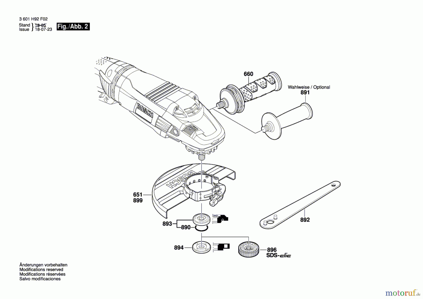  Bosch Werkzeug Winkelschleifer GWS 26-180 LVI Seite 2