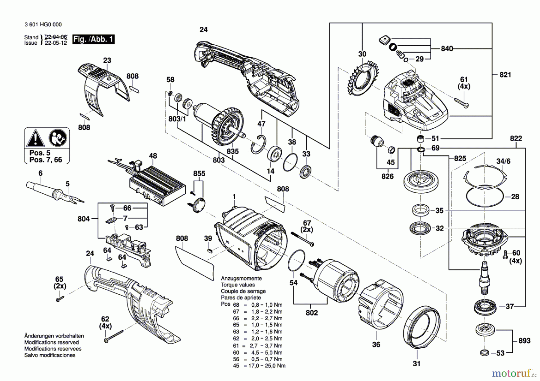  Bosch Werkzeug Winkelschleifer GWS 30-230 B Seite 1