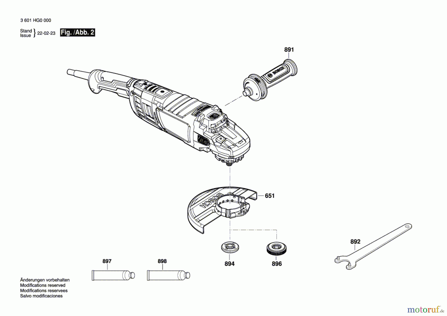  Bosch Werkzeug Winkelschleifer GWS 30-230 B Seite 2