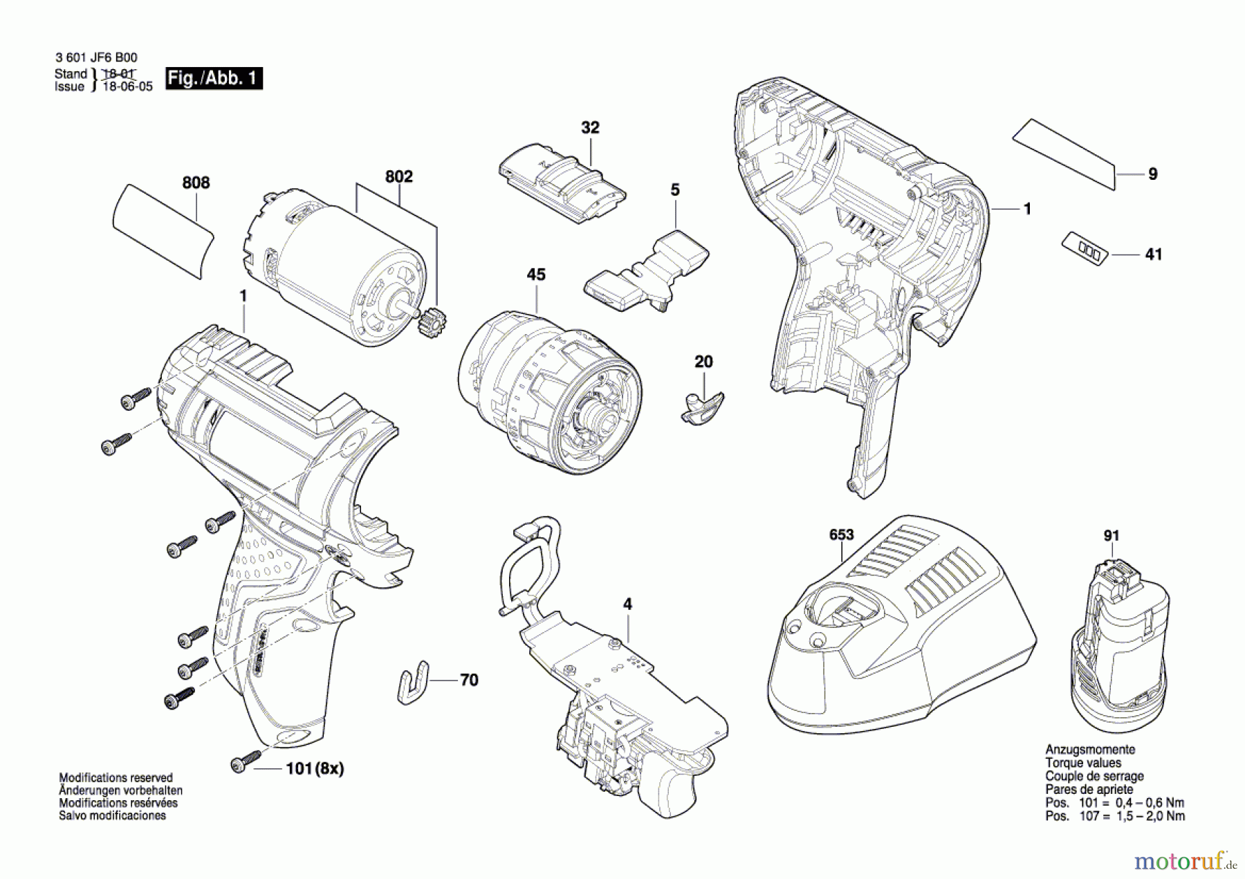  Bosch Akku Werkzeug Akku-Bohrschrauber BACDCH 12V Seite 1