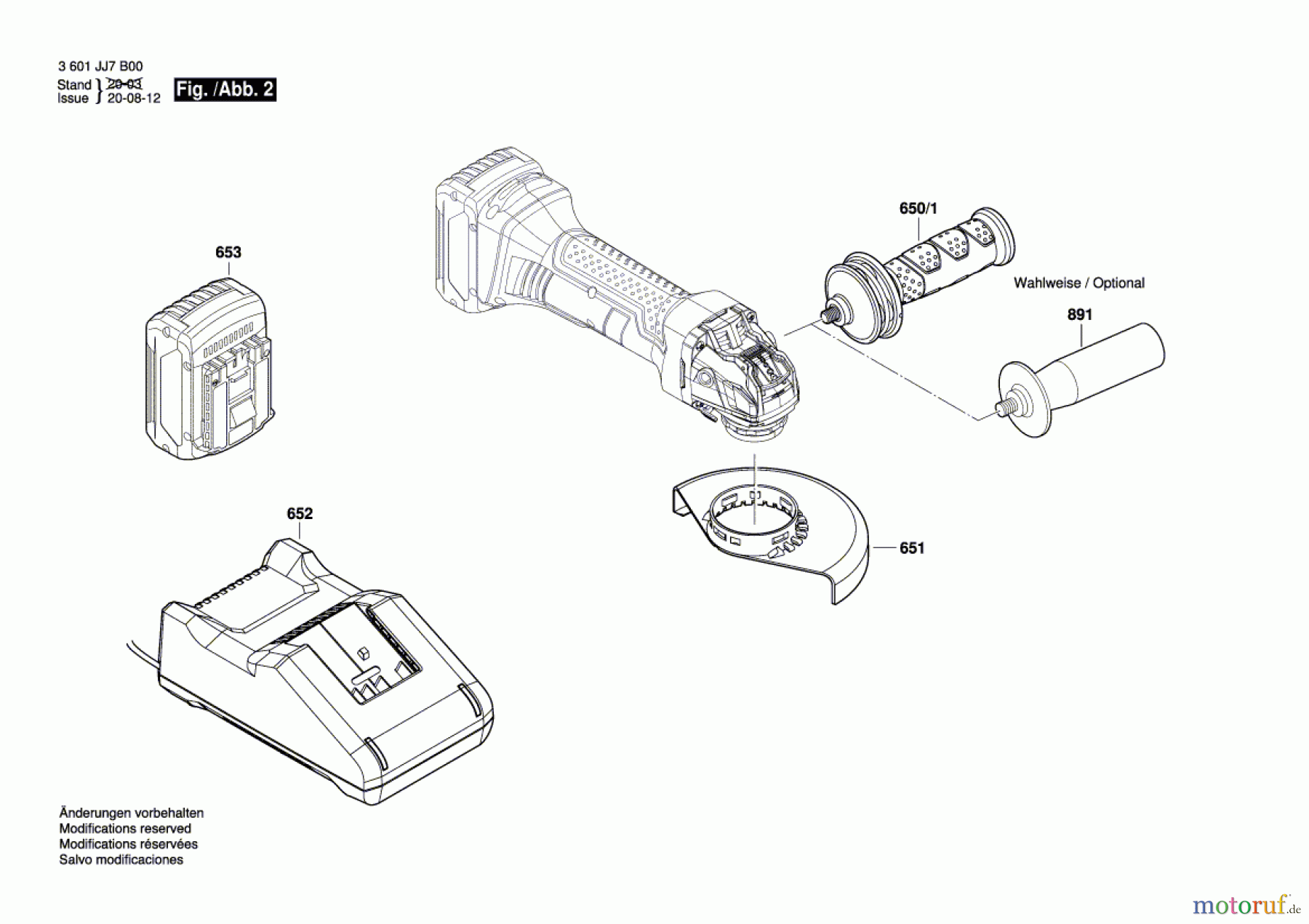  Bosch Akku Werkzeug Akku-Winkelschleifer BACAGXB 18V Seite 2