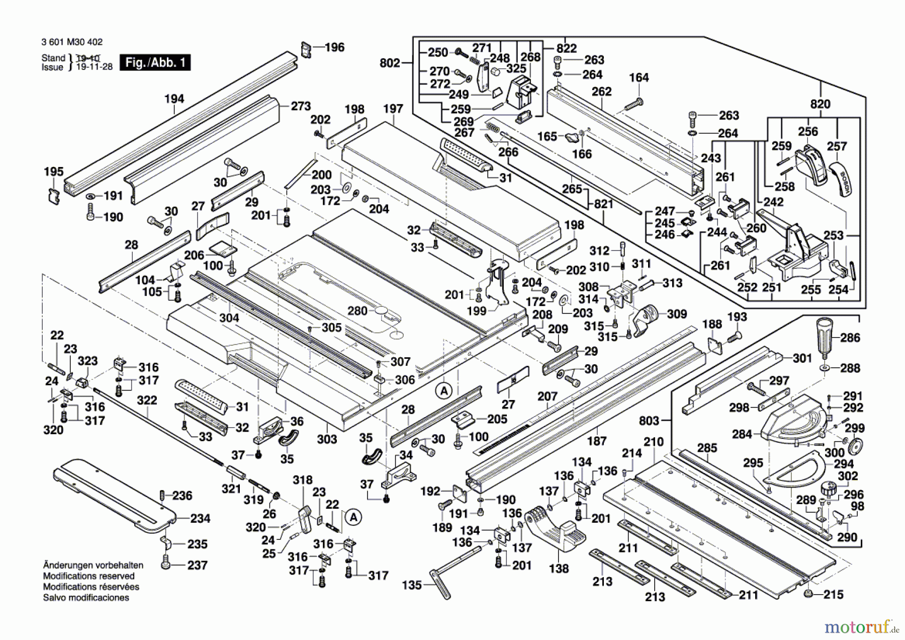  Bosch Werkzeug Tischkreissäge GTS 10 XC Seite 1