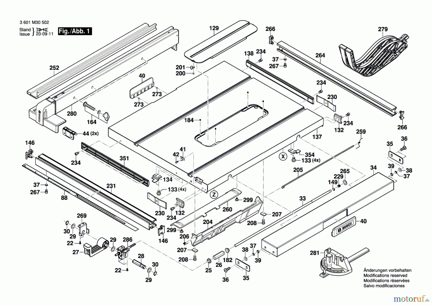  Bosch Werkzeug Tischkreissäge GTS 10 J Seite 1