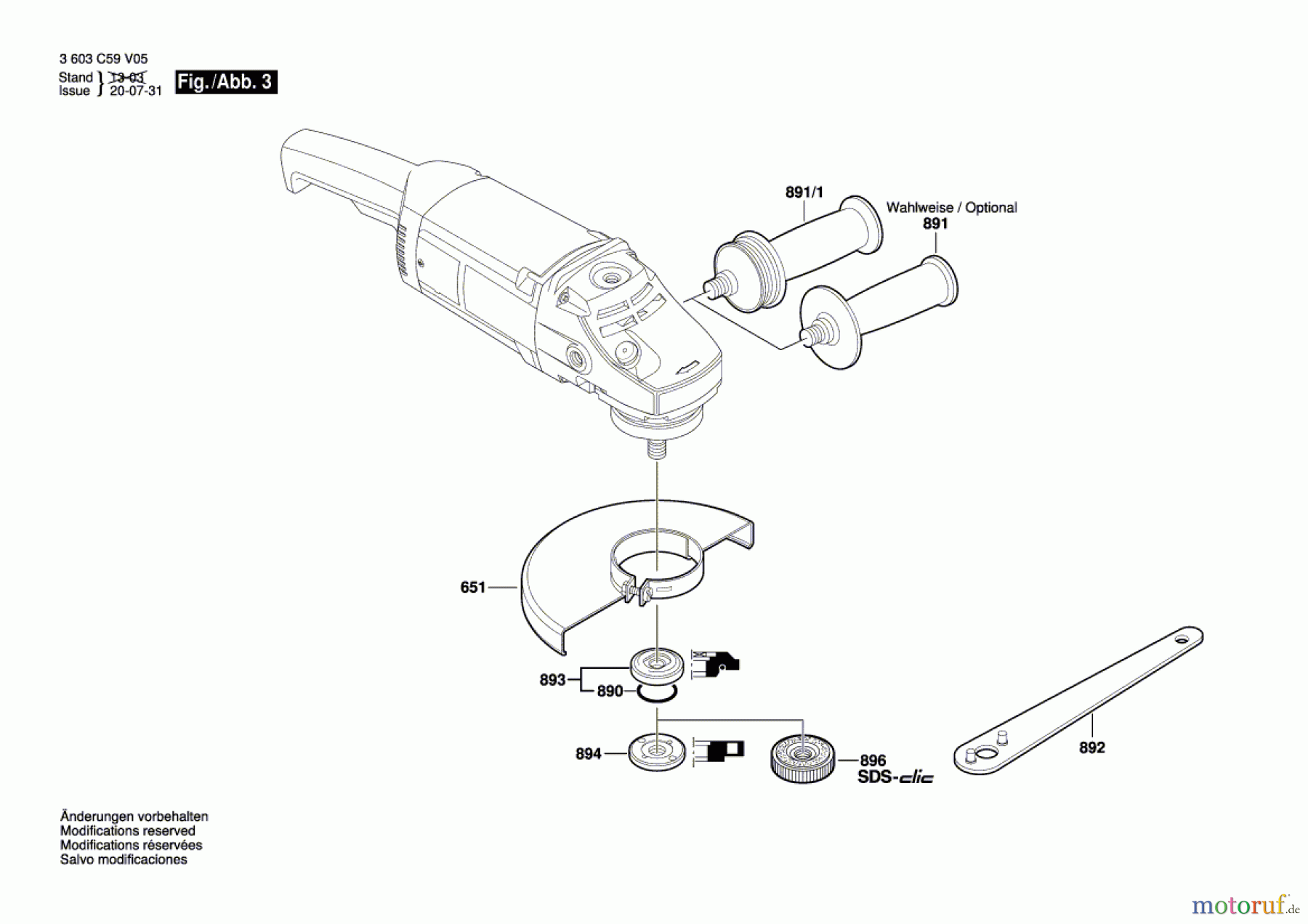  Bosch Werkzeug Winkelschleifer PWS 20-230 J Seite 3