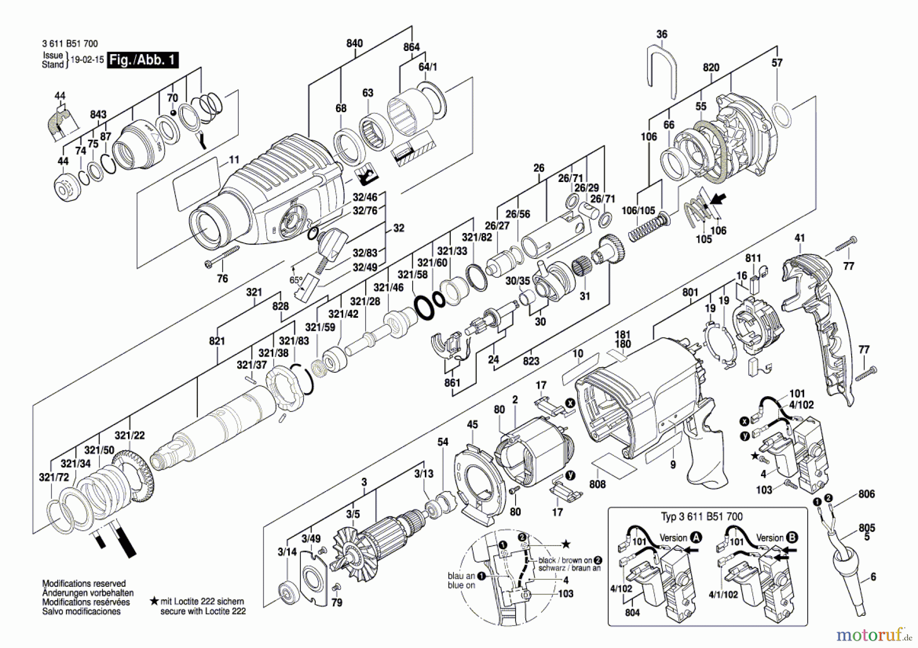  Bosch Werkzeug Bohrhammer GBH 2-26 RE Seite 1