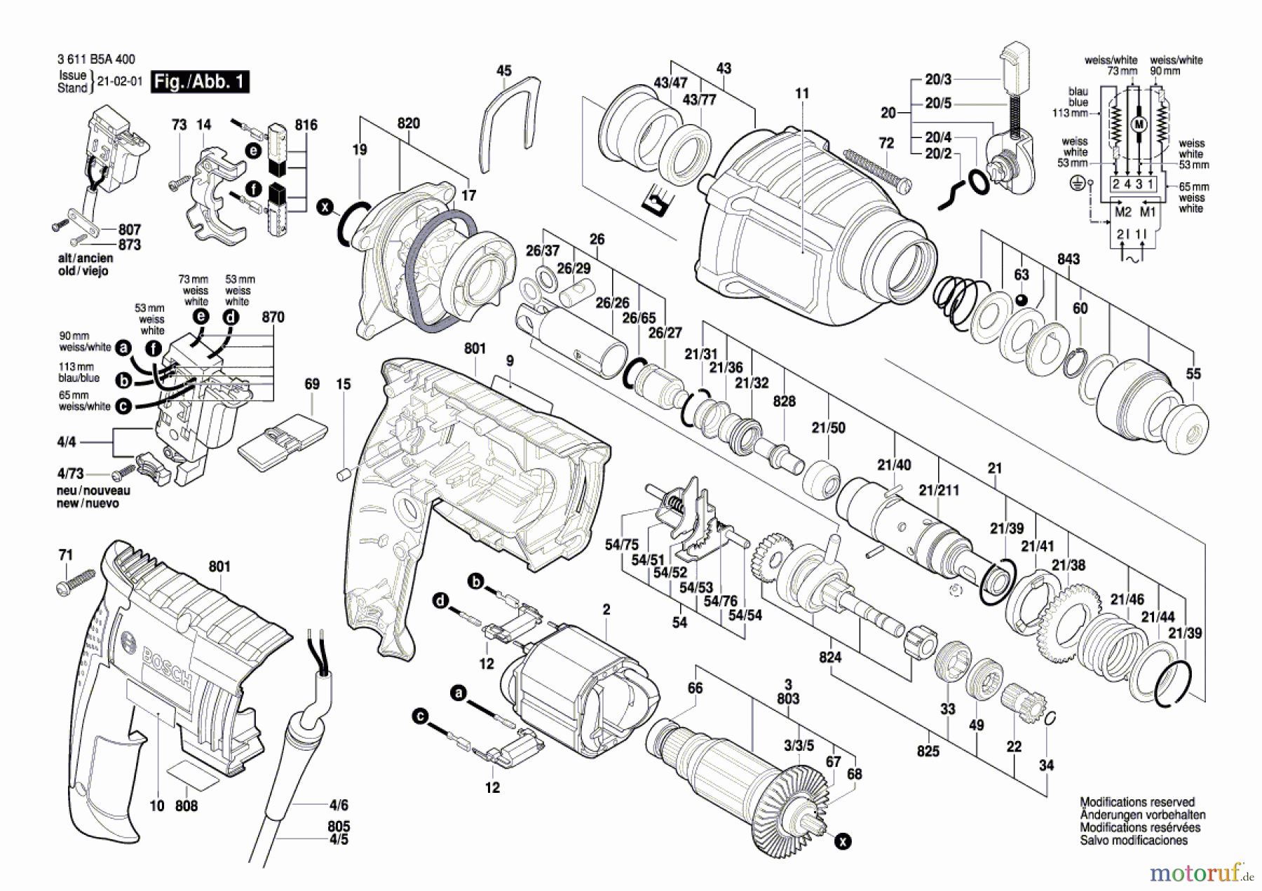  Bosch Werkzeug Bohrhammer GBH 2-20 D Seite 1