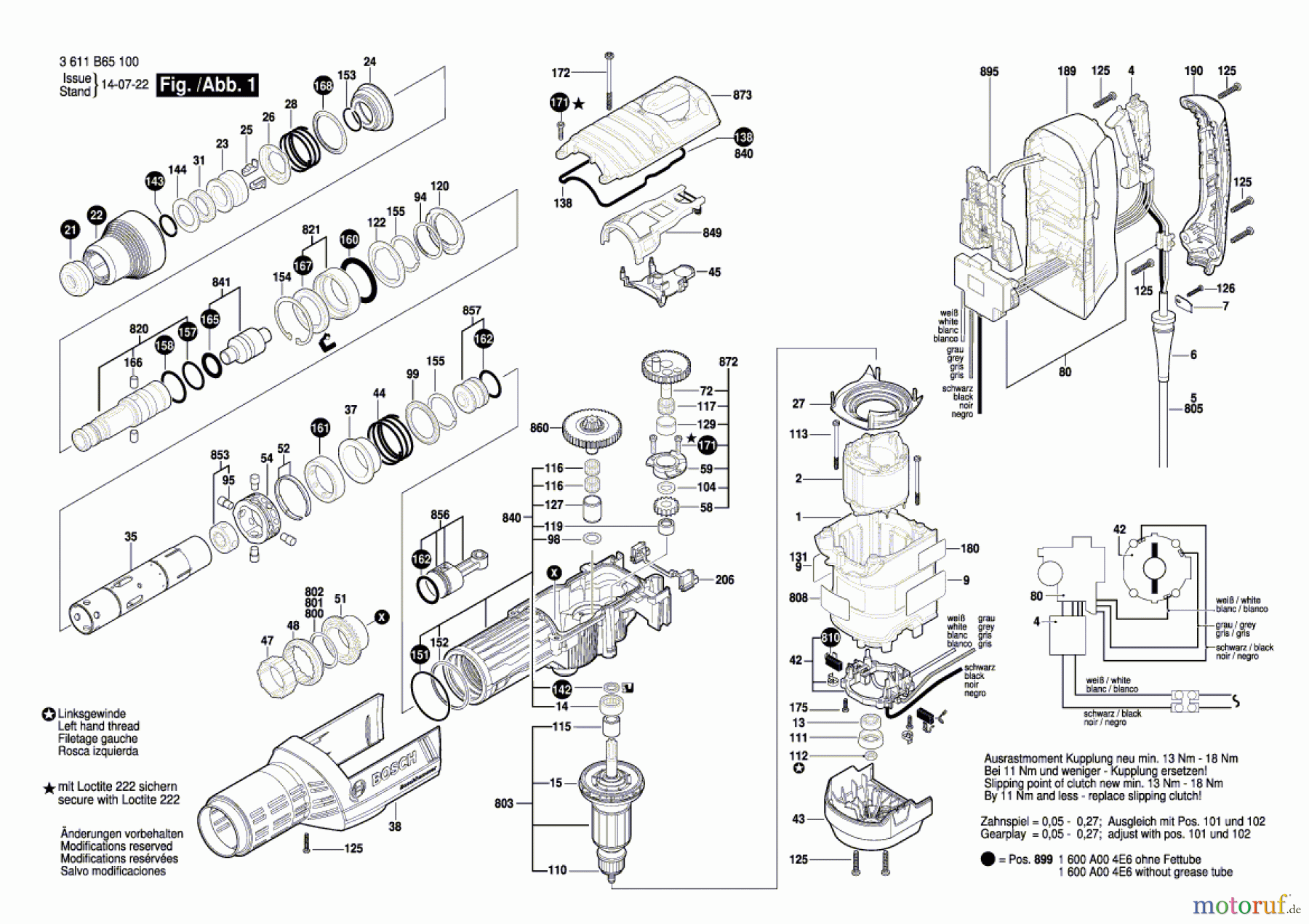  Bosch Werkzeug Bohrhammer GBH 8-45 D Seite 1