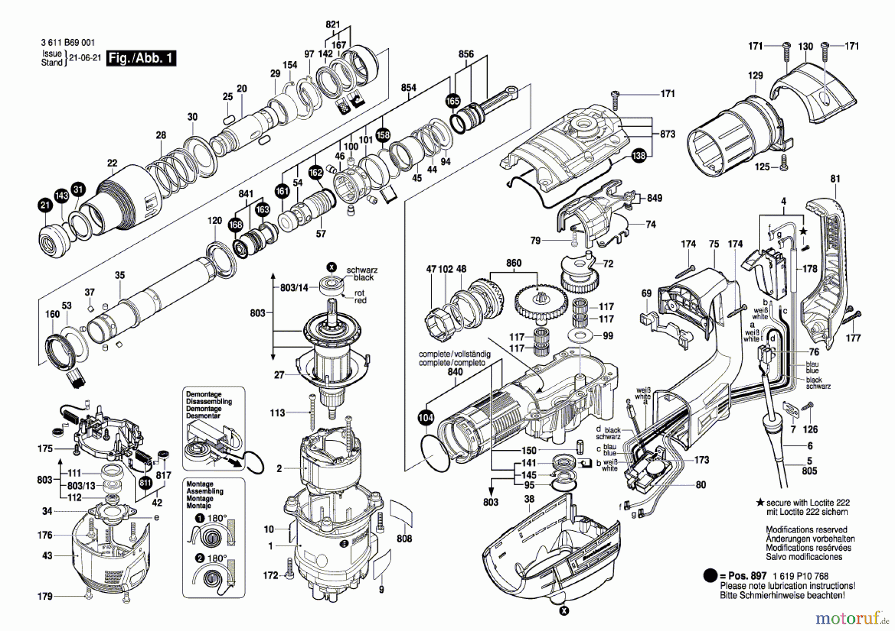  Bosch Werkzeug Bohrhammer GBH 5-40 D Seite 1