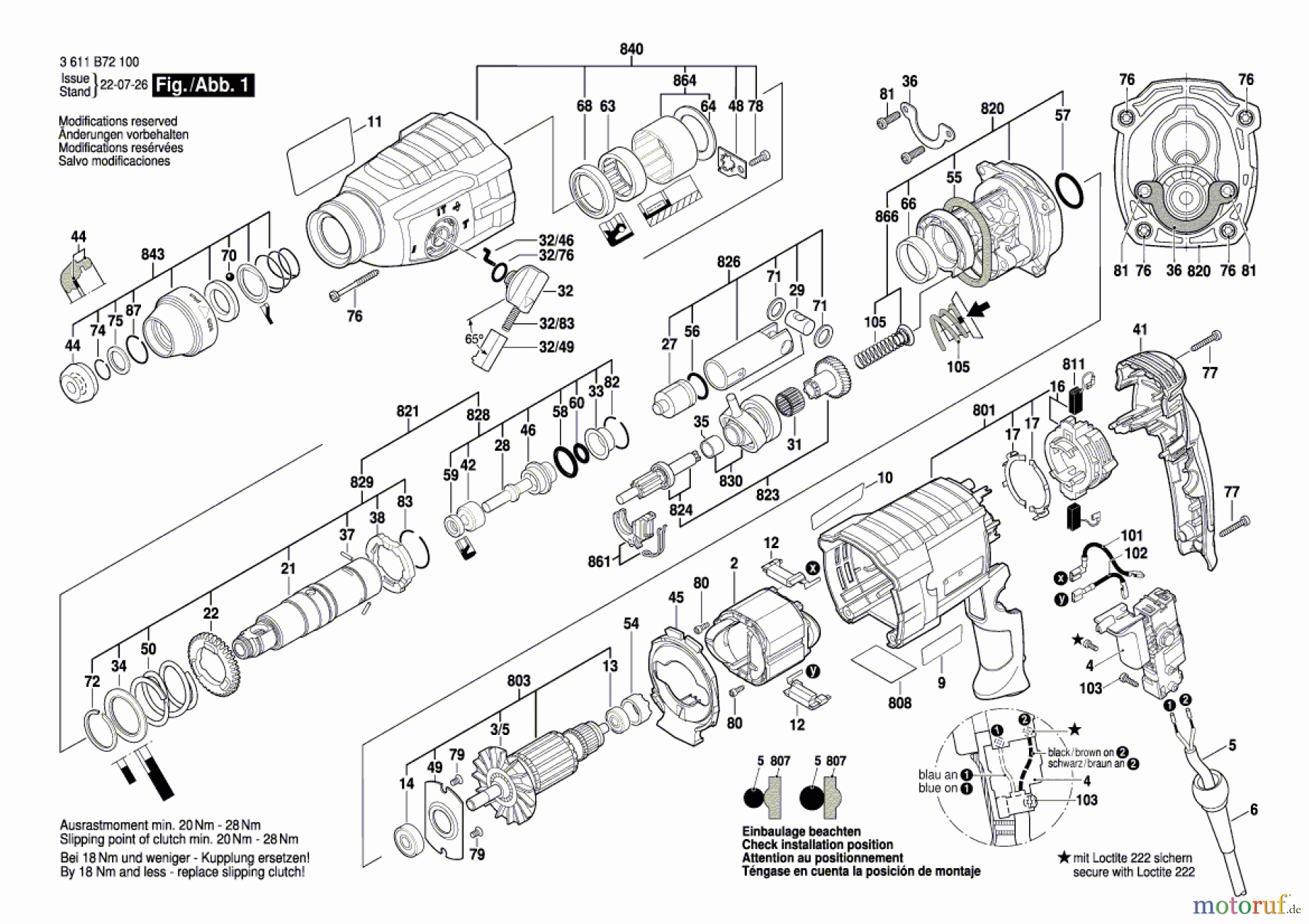  Bosch Werkzeug Bohrhammer GBH 2-24 DRE Seite 1