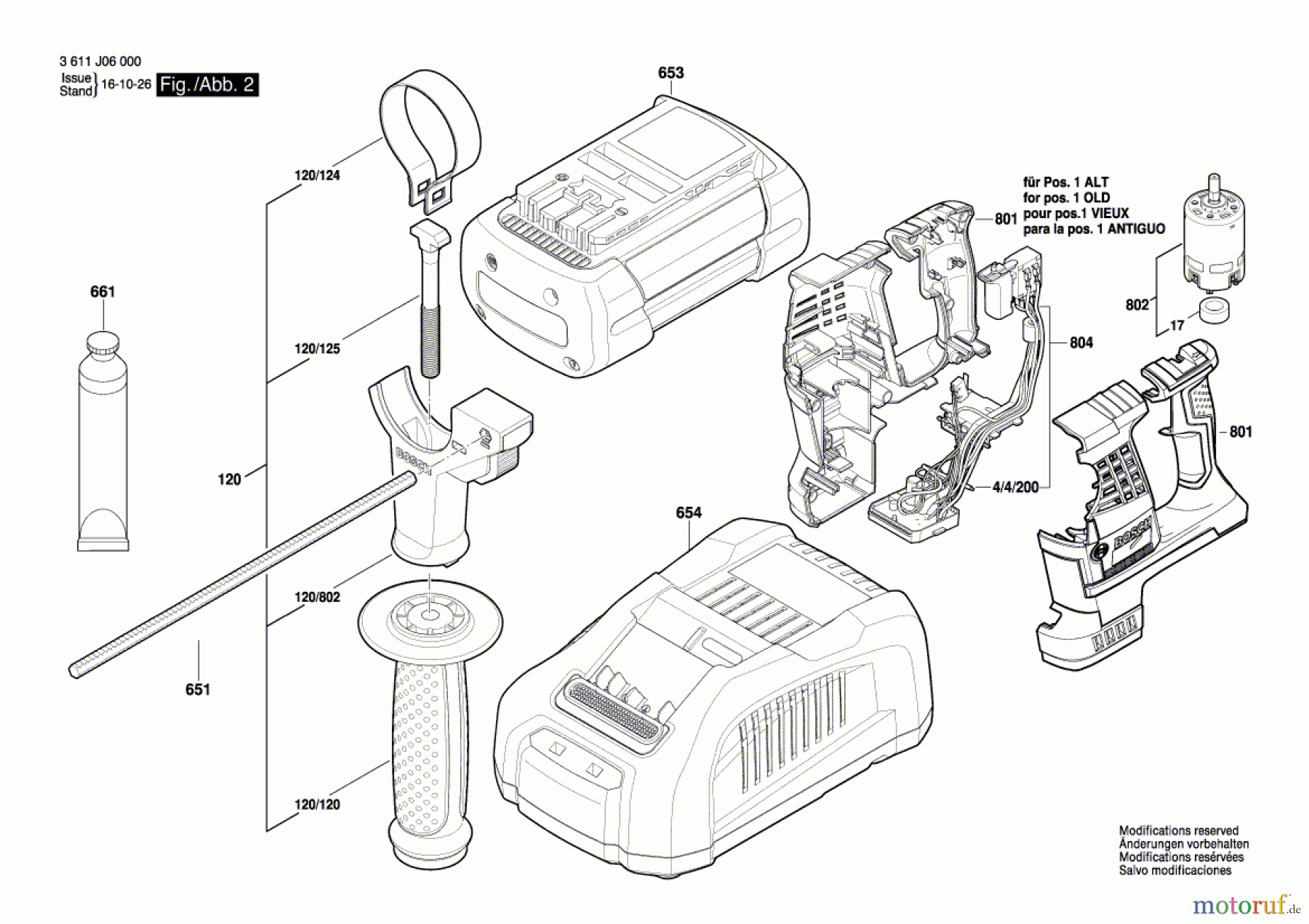  Bosch Akku Werkzeug Akku-Bohrhammer GBH 36 V-LI Seite 2