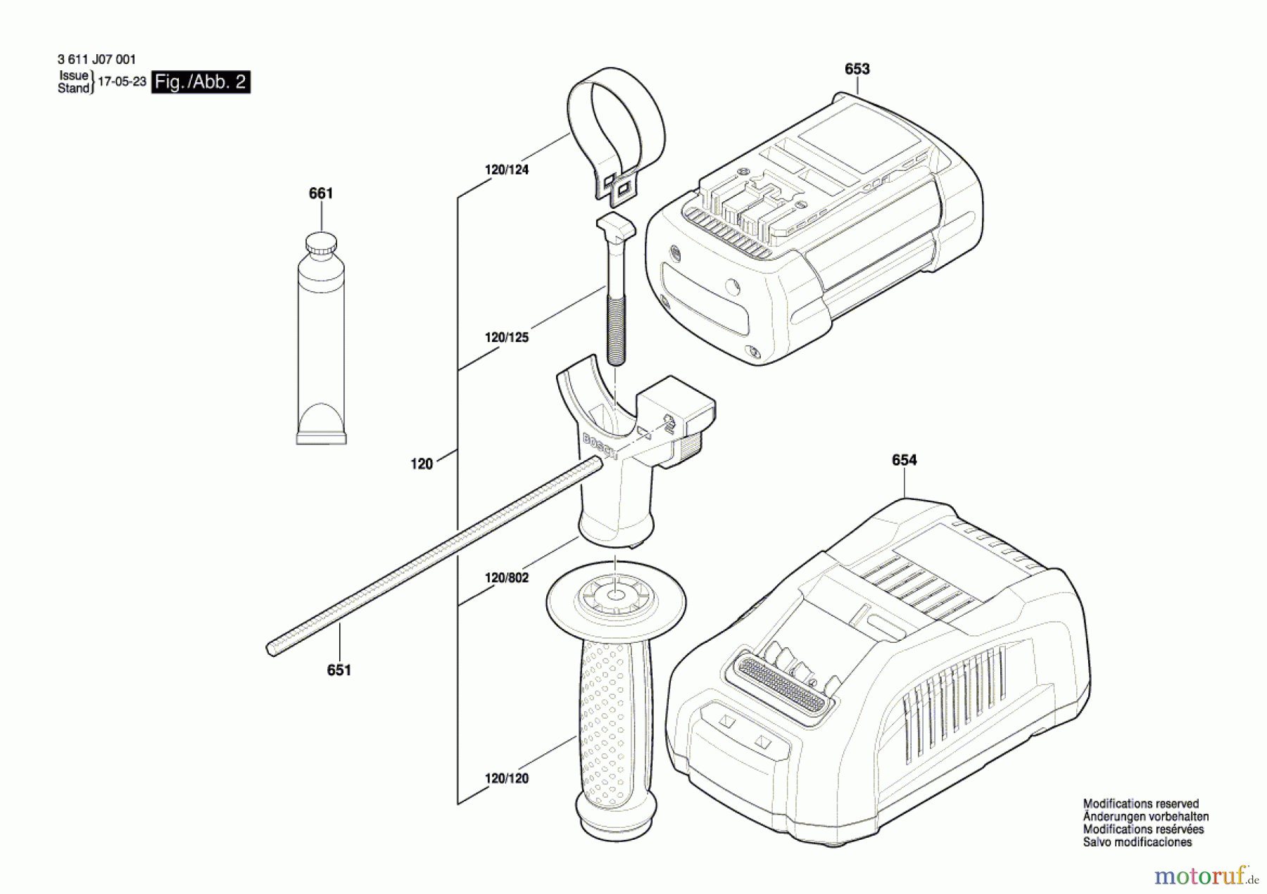  Bosch Akku Werkzeug Akku-Bohrhammer GBH 36 VF-LI Plus Seite 2