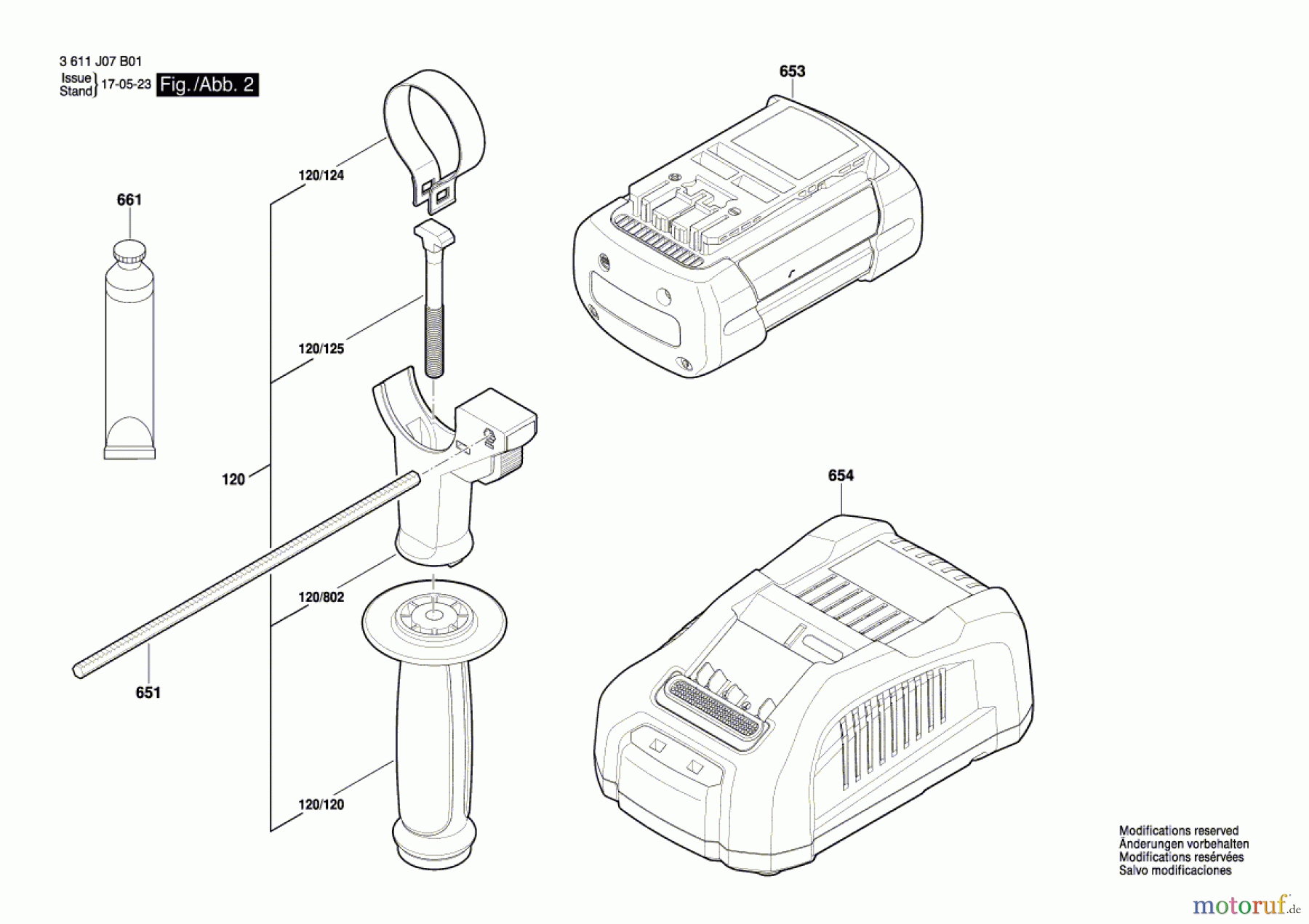  Bosch Akku Werkzeug Akku-Bohrhammer BACHD-1 36 V Seite 2