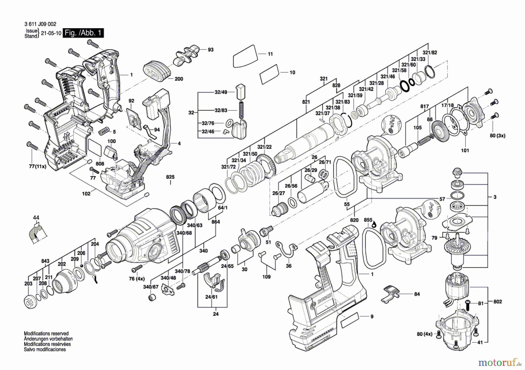  Bosch Akku Werkzeug Akku-Bohrhammer GBH 18V-26 Seite 1