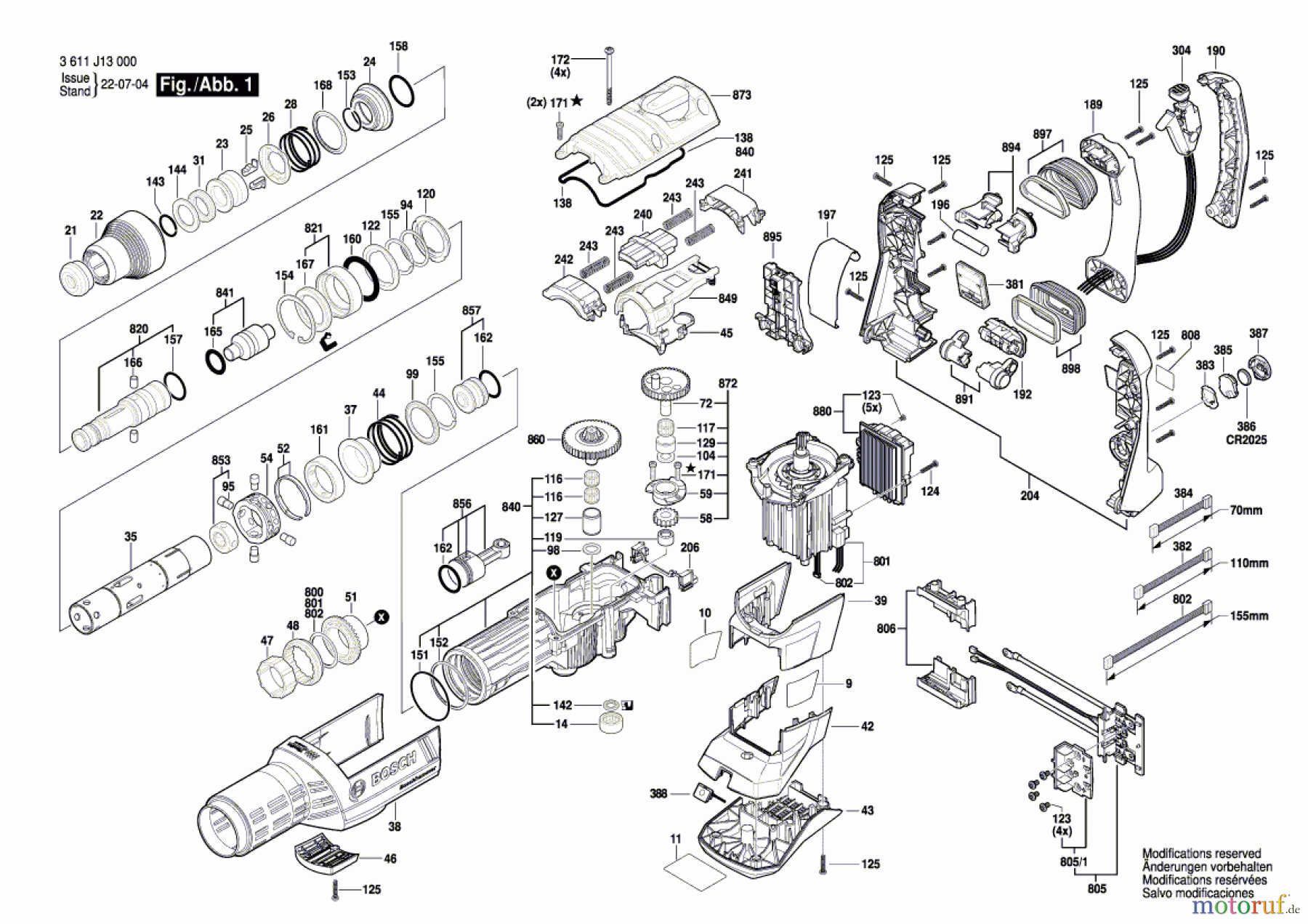  Bosch Akku Werkzeug Akku-Bohrhammer GBH 18V-45C Seite 1