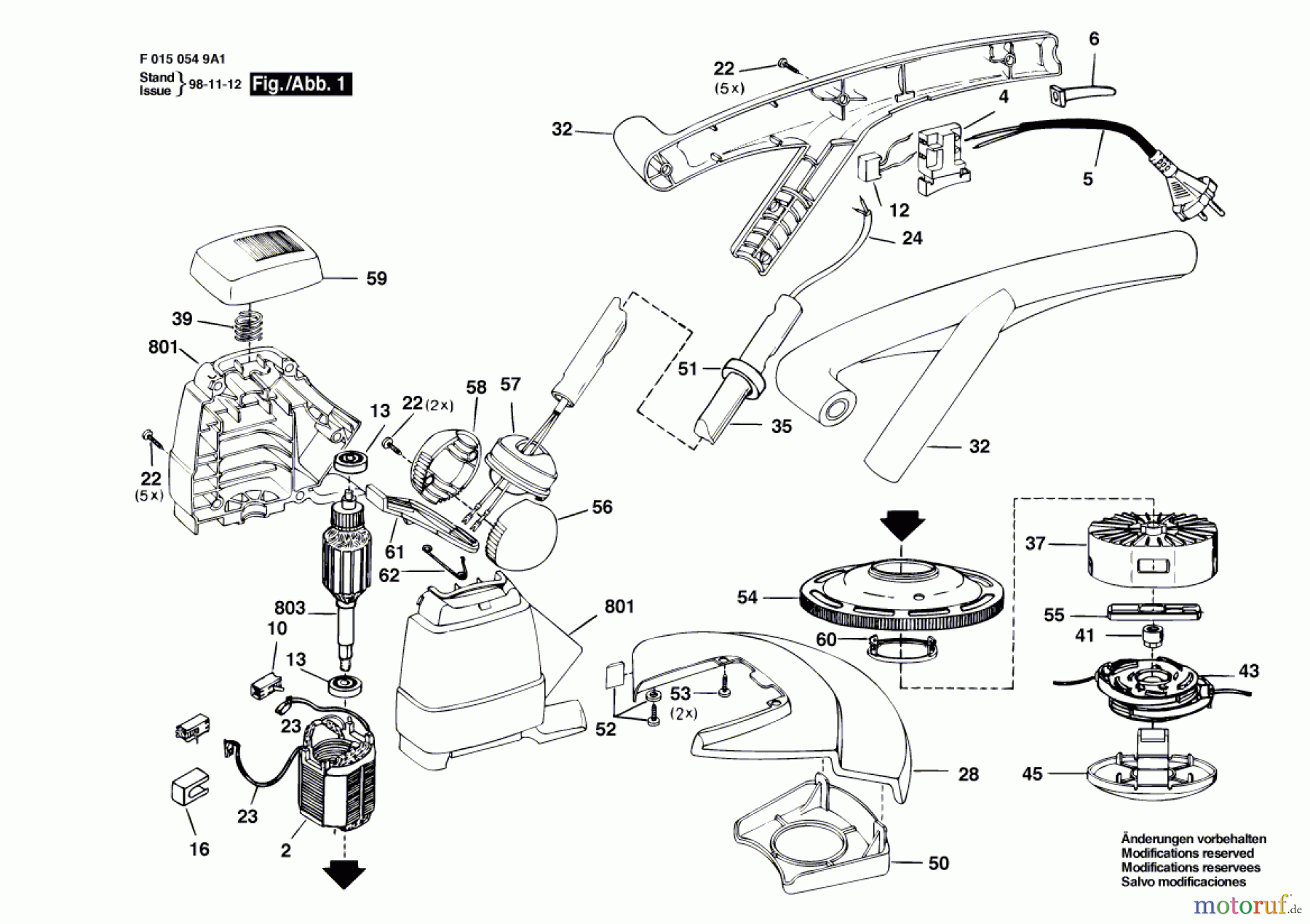  Bosch Gartengeräte Rasentrimmer 549H1 Seite 1