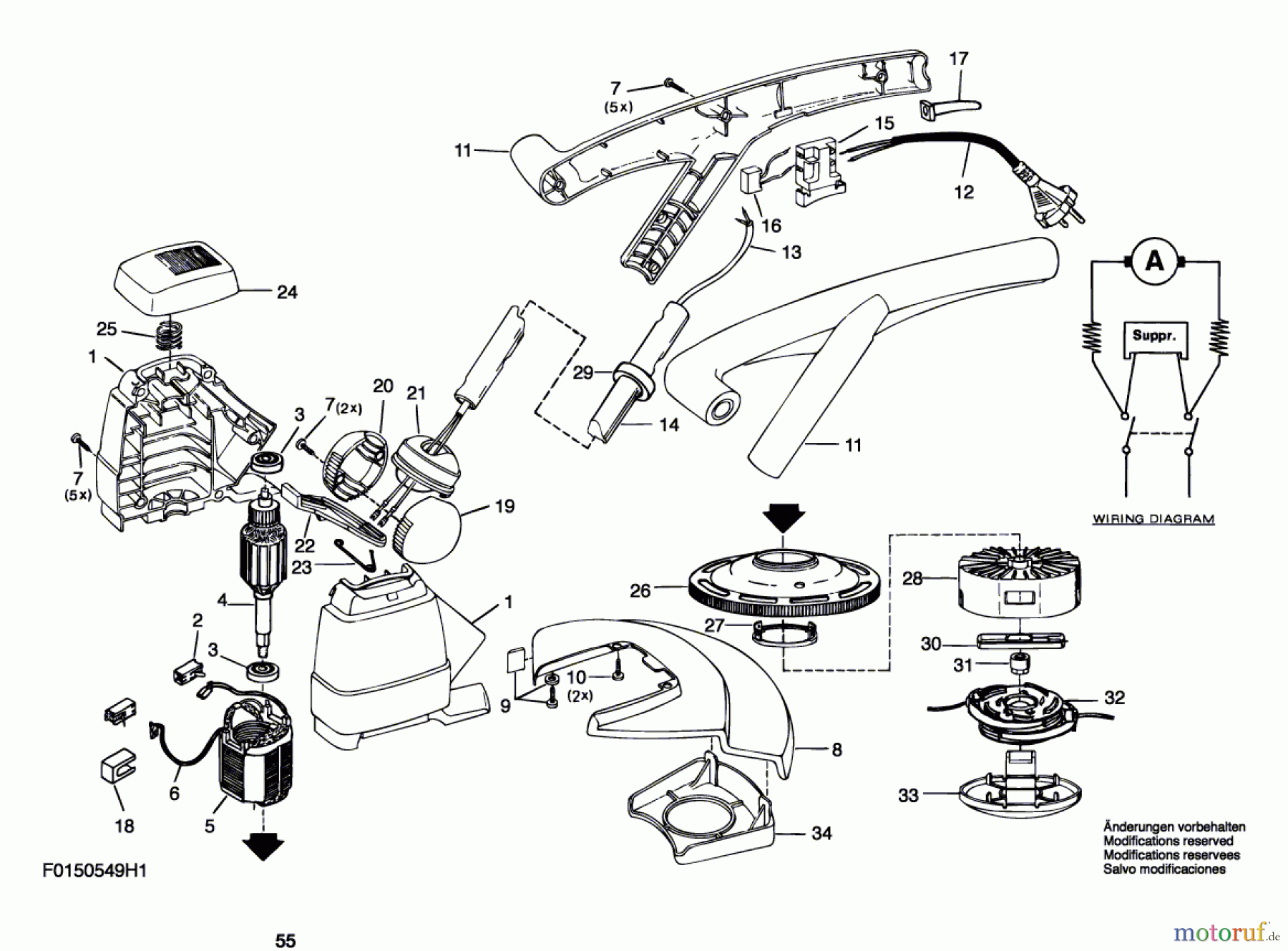  Bosch Gartengeräte Rasentrimmer 549H1 Seite 1