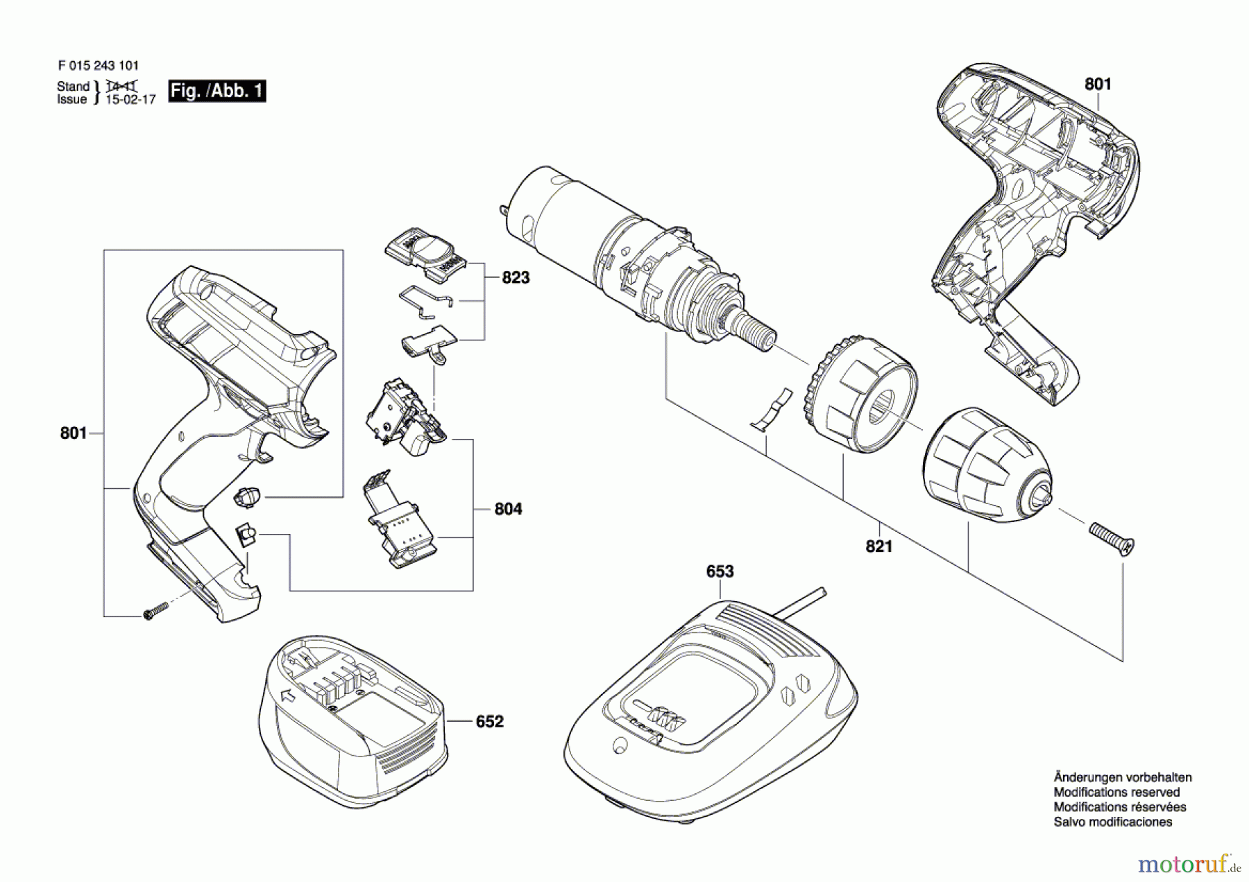  Bosch Akku Werkzeug Akku-Bohrschrauber 2431 Seite 1