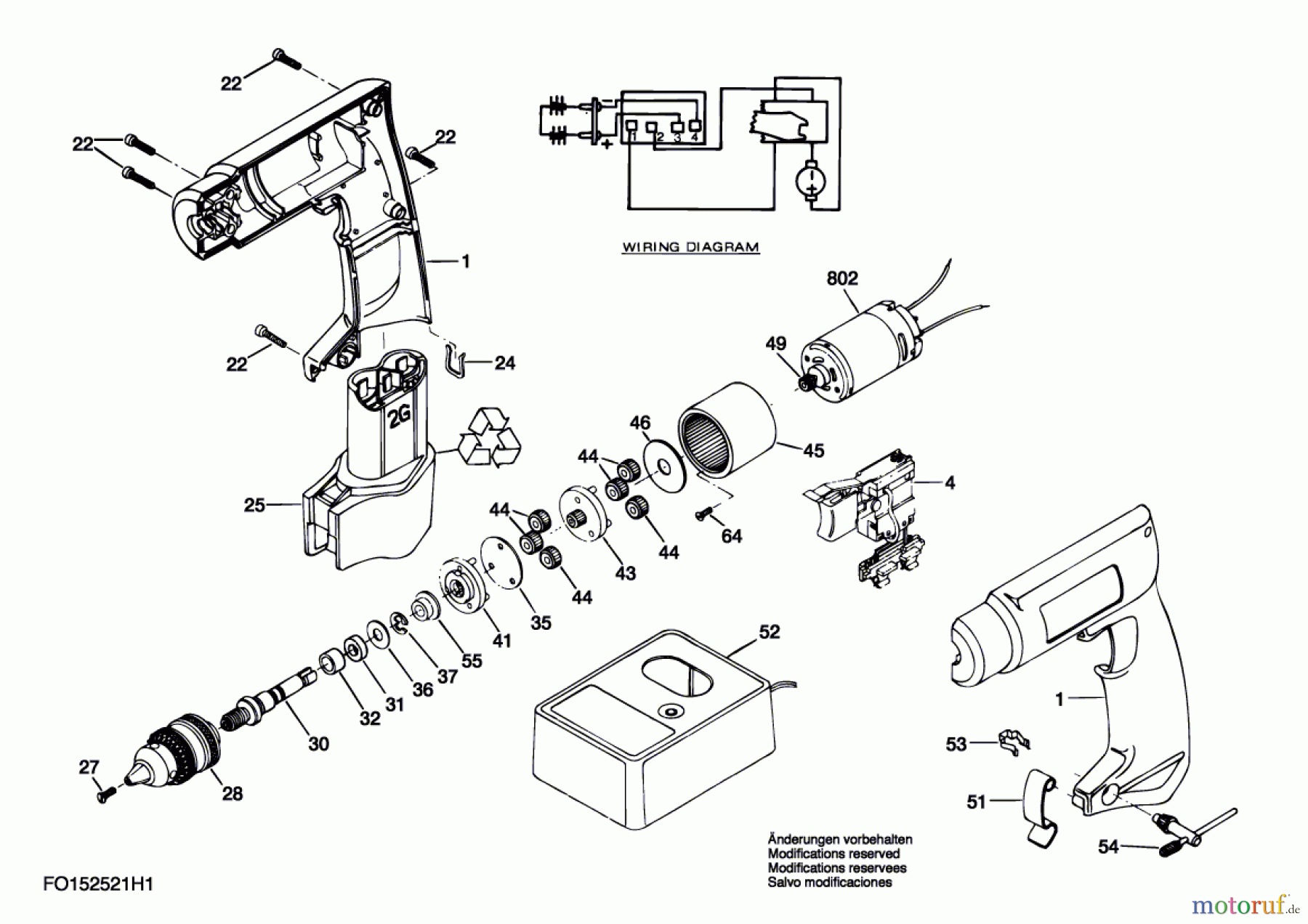  Bosch Akku Werkzeug Akku-Bohrschrauber 2521 U1 Seite 1