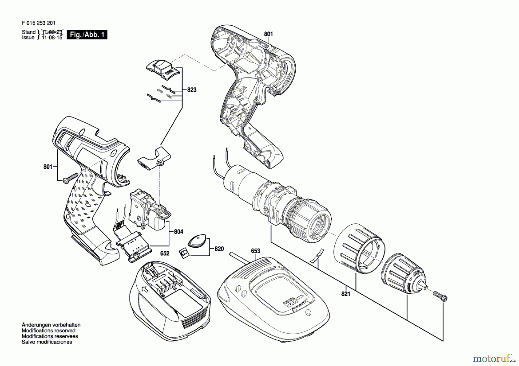  Bosch Akku Werkzeug Akku-Schlagbohrmaschine 2532 Seite 1