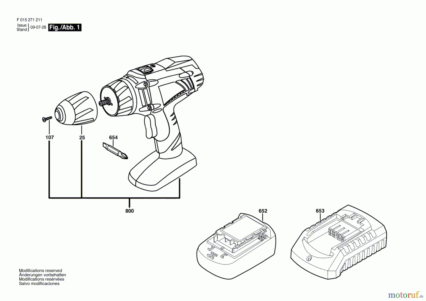  Bosch Akku Werkzeug Akku-Bohrschrauber 2712 Seite 1