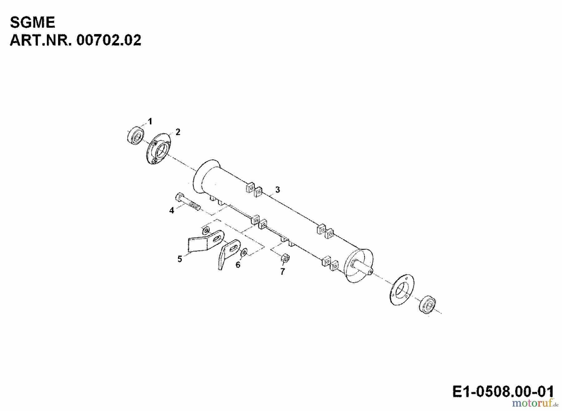  MTD Accessories Accessories multi purpose two wheel tractor Flail mower SGME for 550-750 00702.02  (1995) Drive shaft