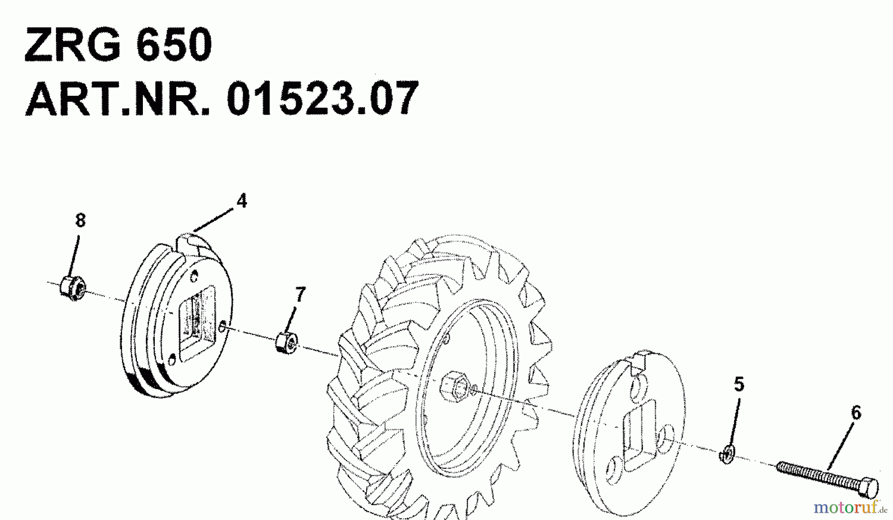  MTD Accessories Accessories multi purpose two wheel tractor Wheel weights ZRG 650 for 550-750 01523.07  (1992) Wheel weights