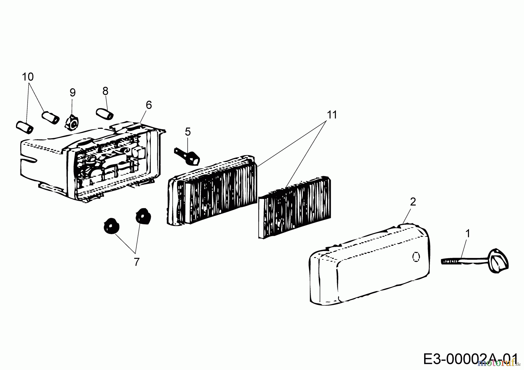  MTD-Engines Vertical 1P60FA 752Z1P60FA  (2005) Air cleaner