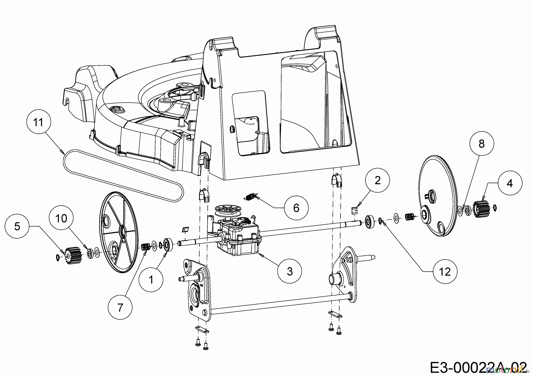  Cub Cadet Petrol mower self propelled XM1 ER53 12A-ZAJ4603  (2018) Gearbox, Belt