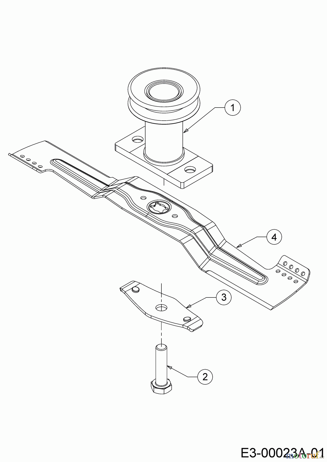  Cub Cadet Petrol mower self propelled XM2 ER53E 12ARZA9A603  (2018) Blade, Blade adapter