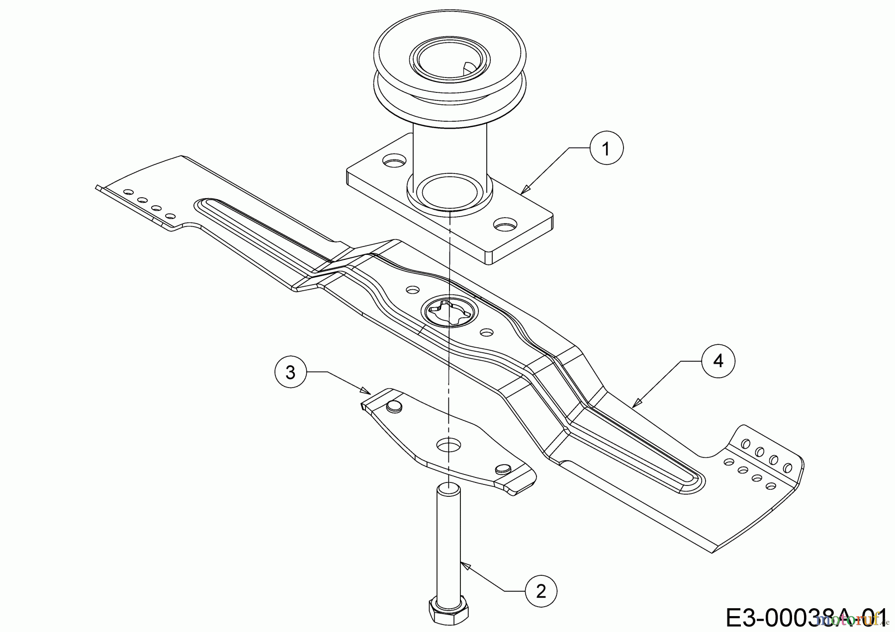  Cub Cadet Petrol mower self propelled XM2 ER53 12AQZAEQ603  (2018) Blade, Blade adapter