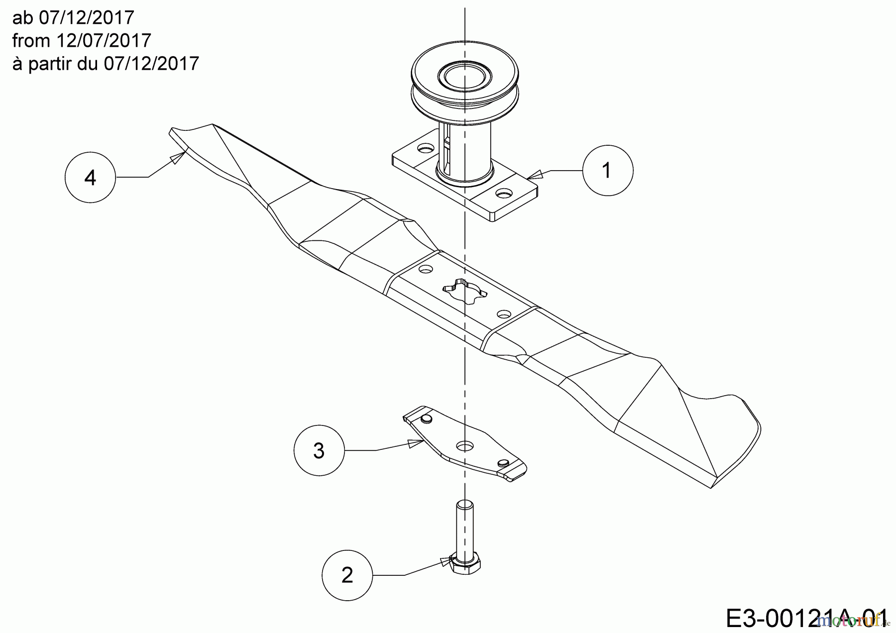  Wolf-Garten Petrol mower self propelled AH 4200 H 12A-LV5B650  (2018) Blade, Blade adapter from 12/07/2017