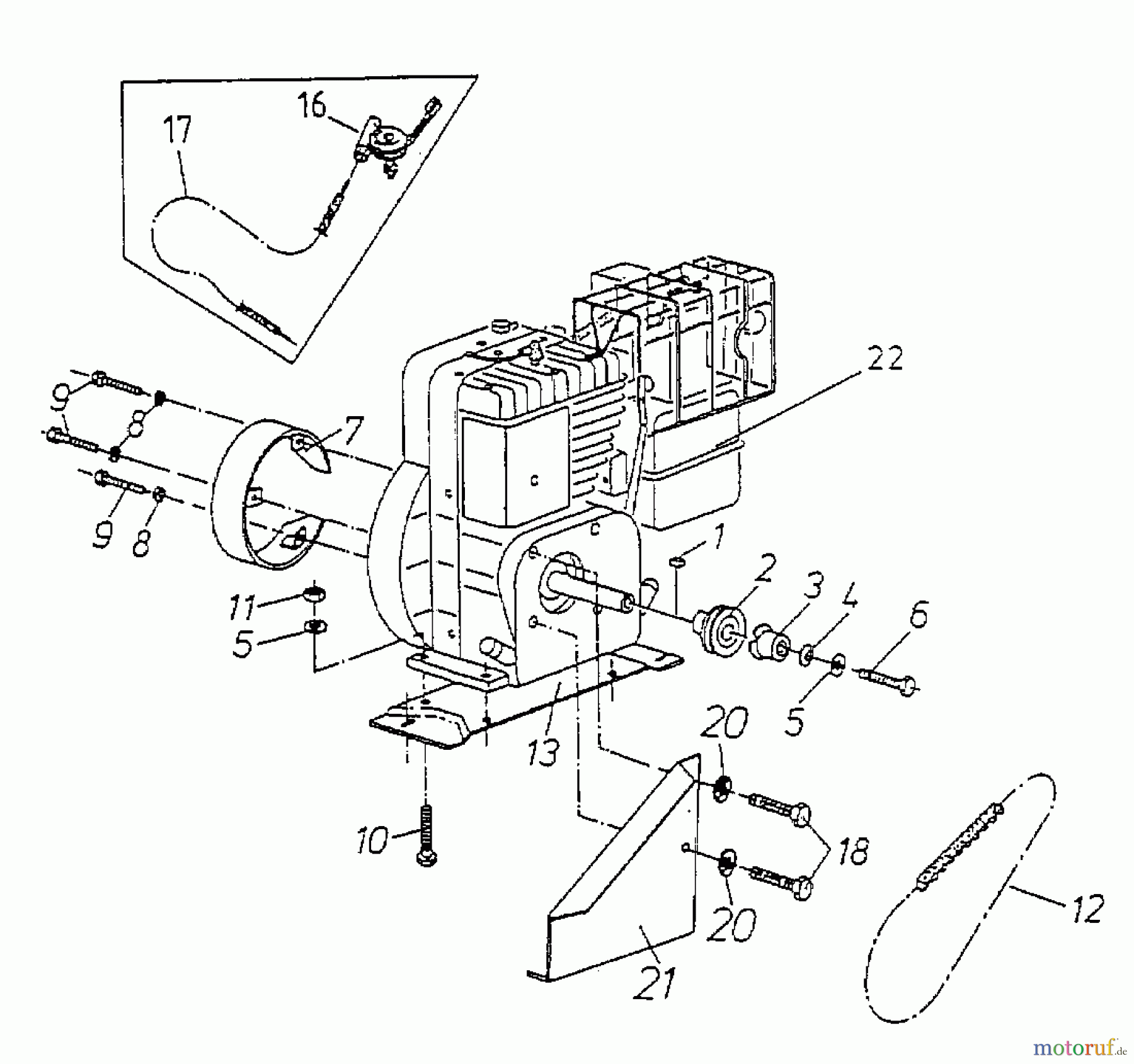  Gutbrod Cutter bar mower BM 91 17A-091-604  (2000) Belt, Engine