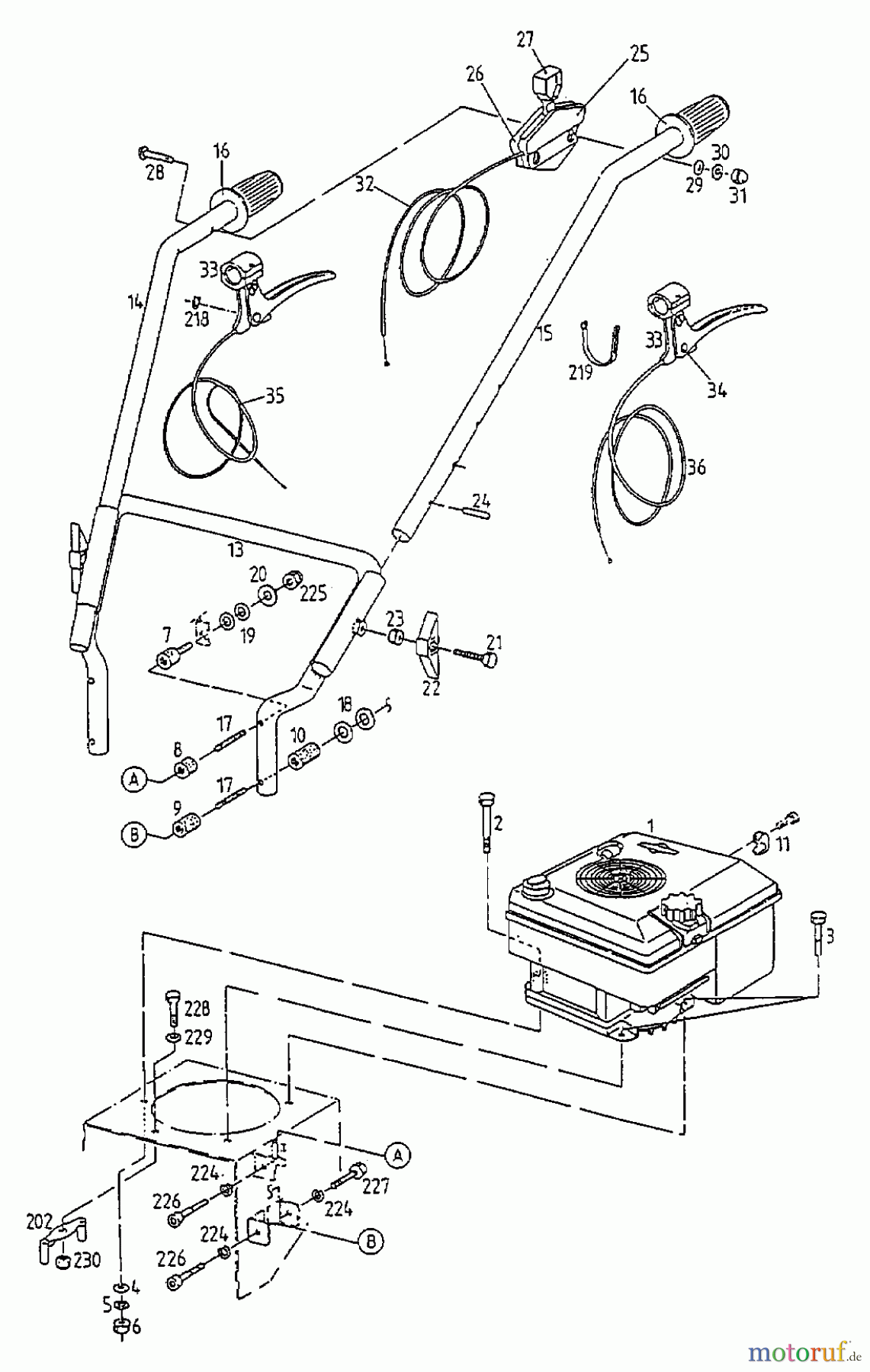  Gutbrod Cutter bar mower BM 710 17A-710-604  (2000) Upper handle