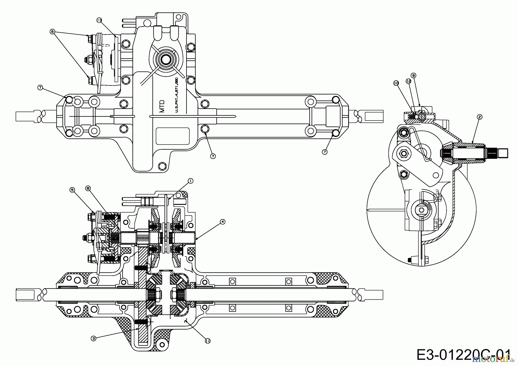  Gutbrod Lawn tractors SC Edition 13B-334-690  (2012) Gearbox