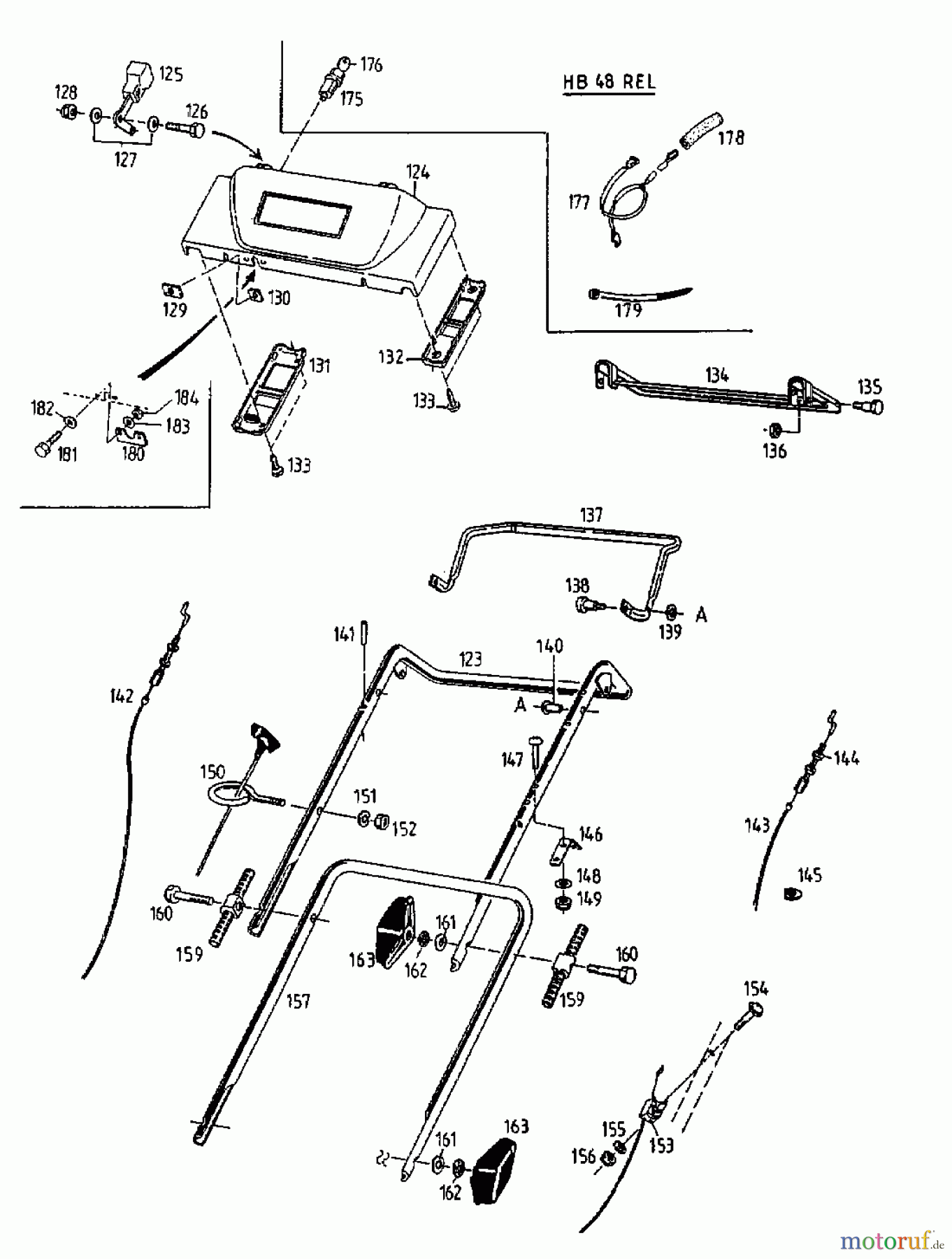  Gutbrod Petrol mower self propelled HB 48 REL 12AET58W604  (2000) Handle