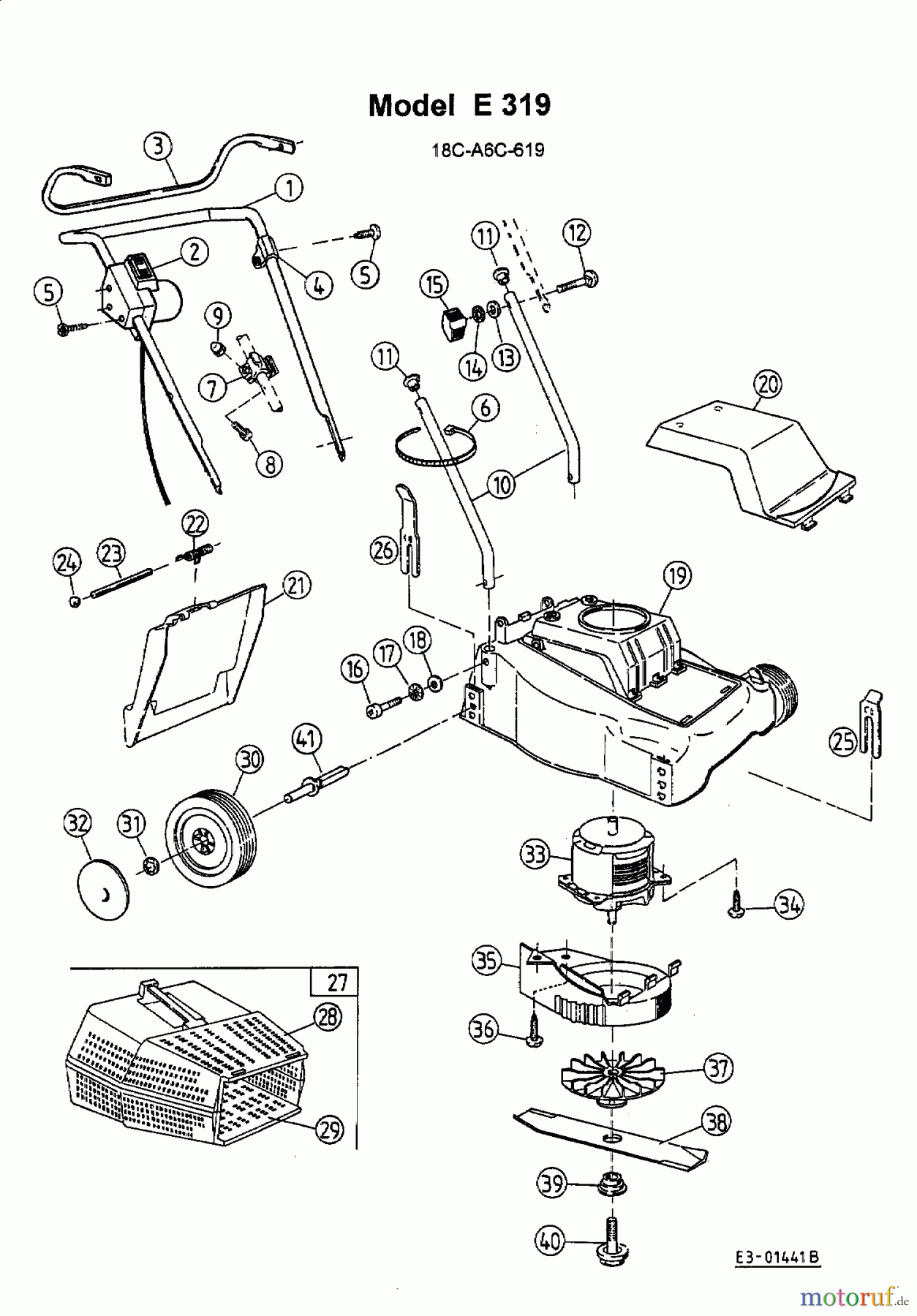  Fleurelle Electric mower E 319 18C-A6C-619  (2001) Basic machine