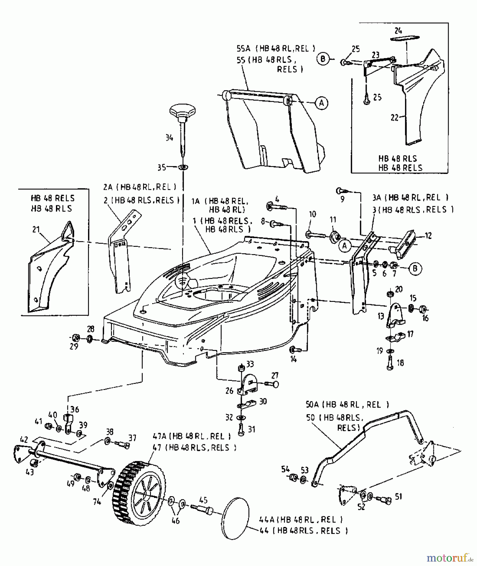  Gutbrod Petrol mower self propelled HB 48 RLS 12C-T58X690  (2000) Basic machine