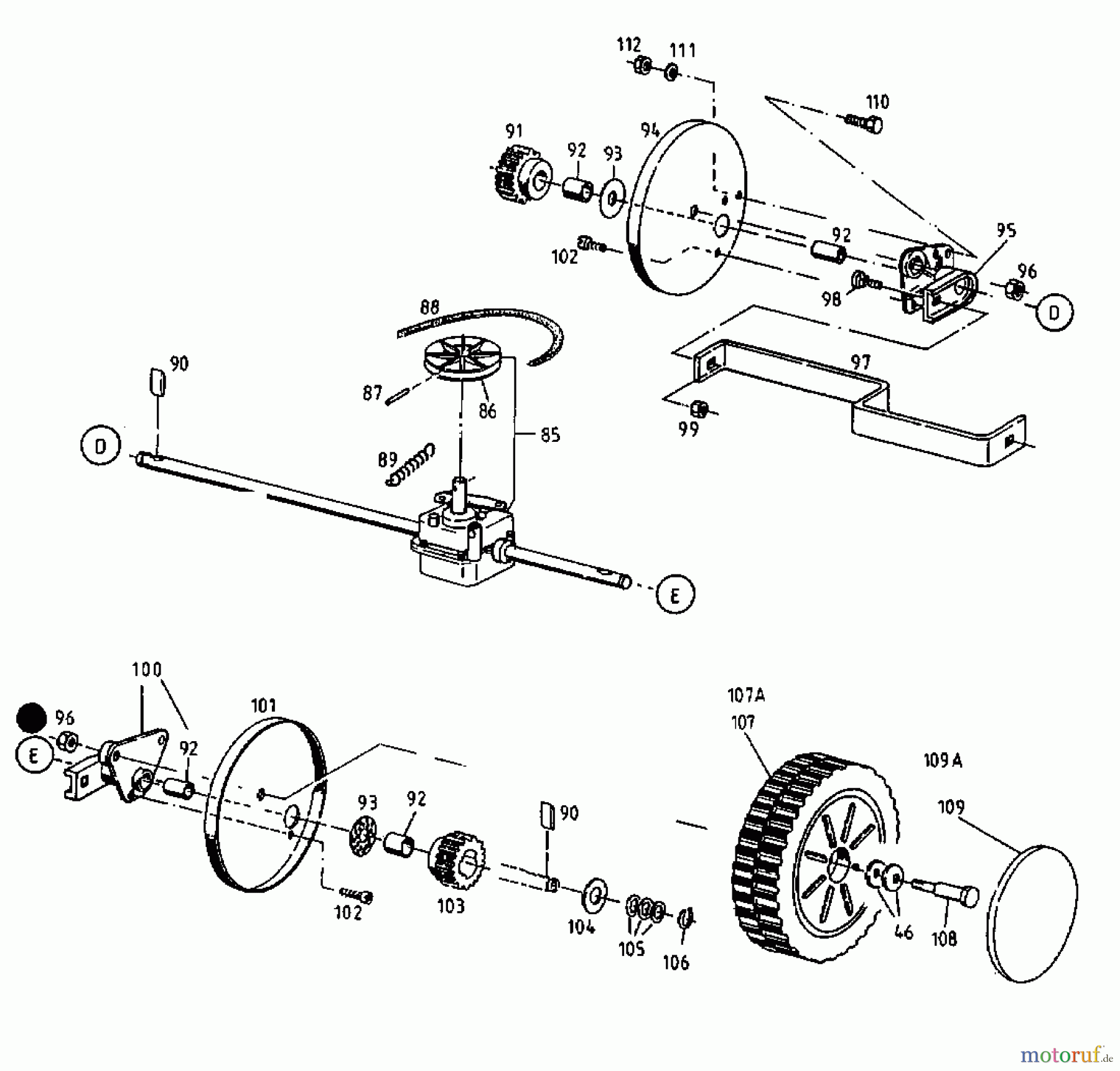  Gutbrod Petrol mower self propelled HB 48 RLS 12C-T58X690  (2000) Gearbox