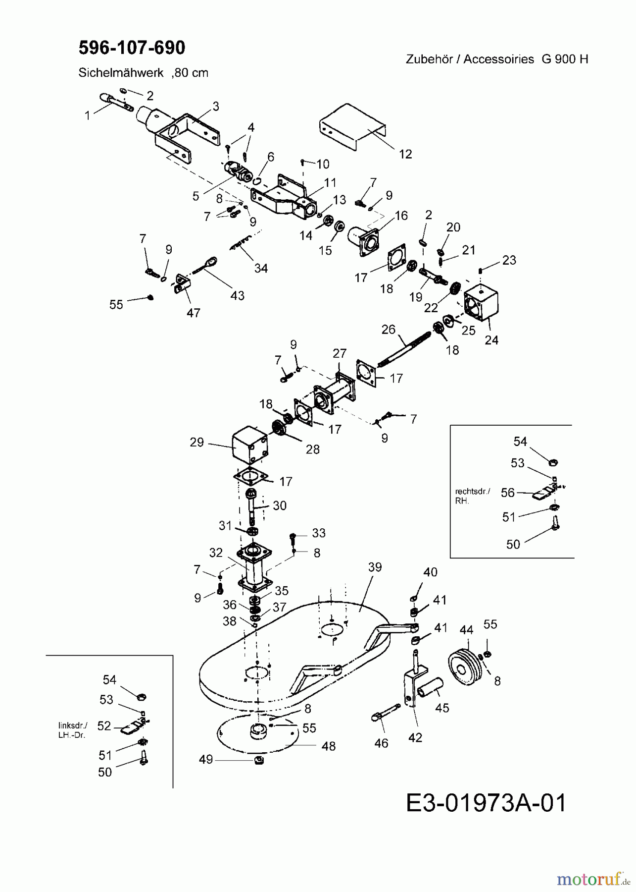  MTD Accessories Accessories multi purpose two wheel tractor Rotary 80 cm for G 900 H 596-107-690  (2005) Cutting drive