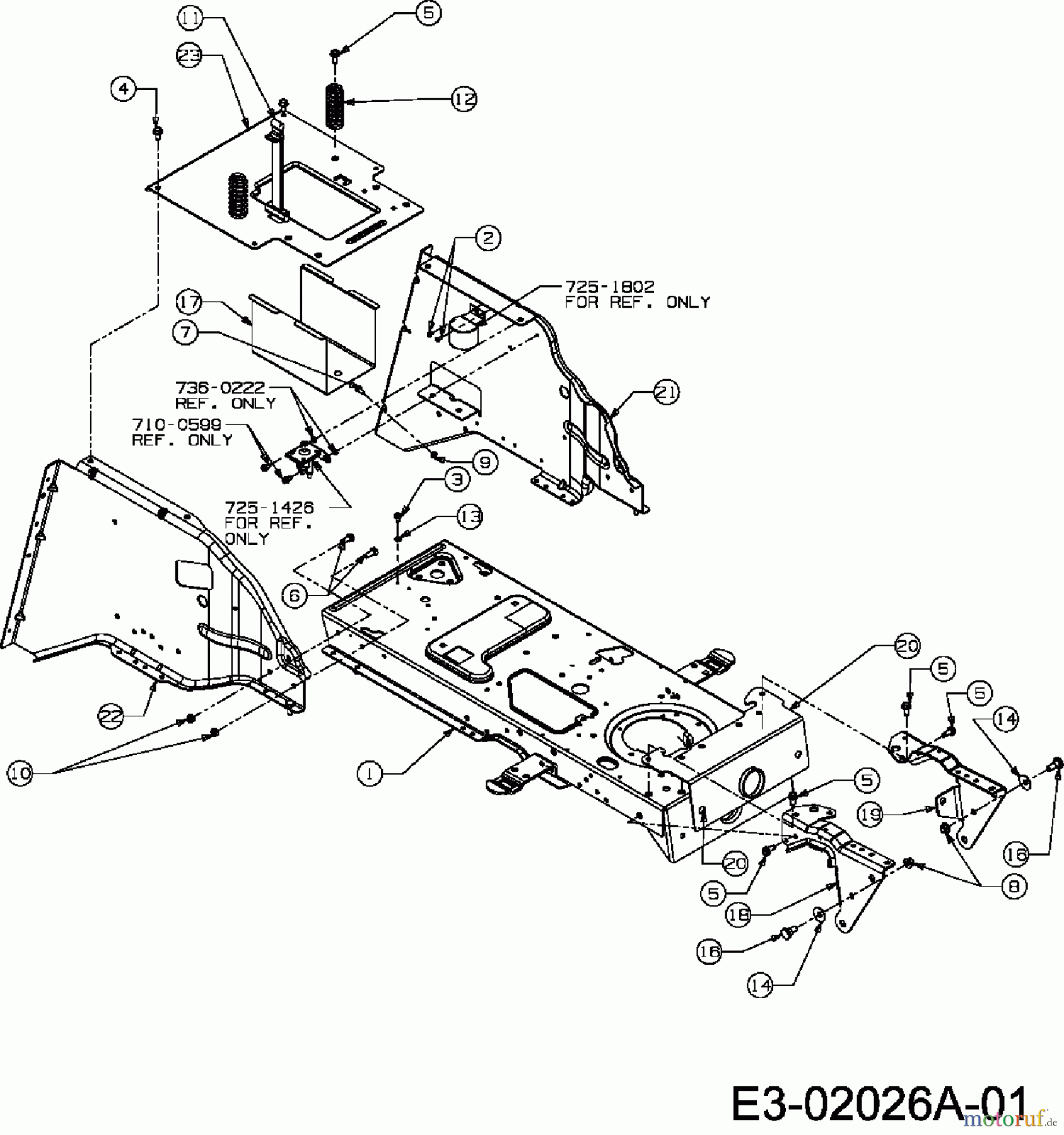  Lawnflite Lawn tractors 908 13BP509N611  (2007) Frame