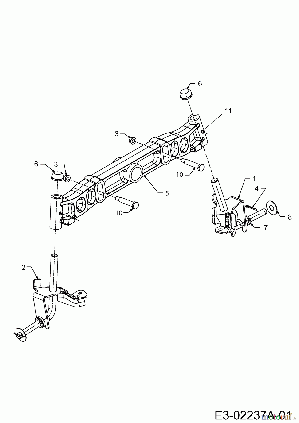  Gutbrod Lawn tractors Sprint SLX 117 S 13AT606H690  (2000) Front axle