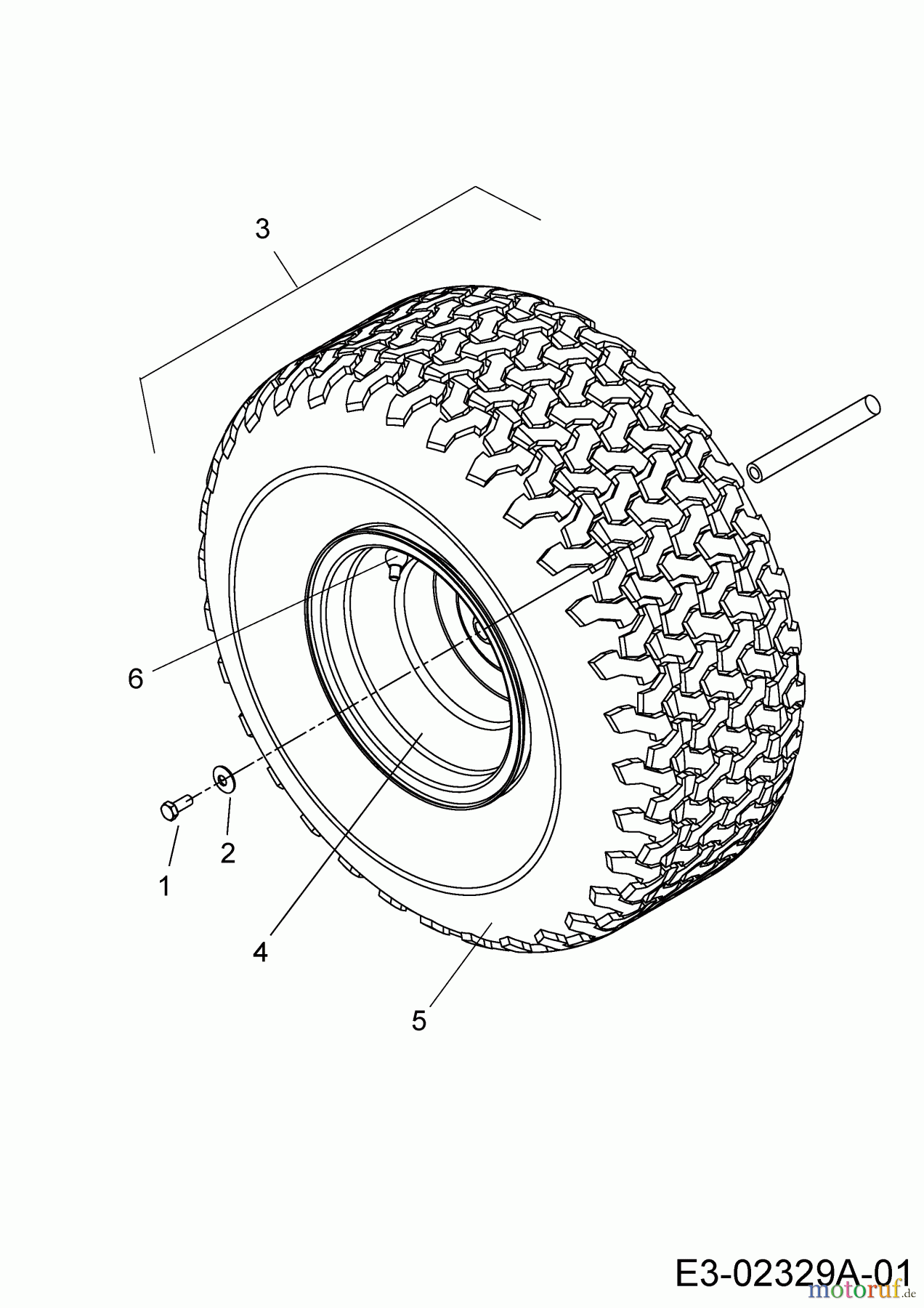  Efco Lawn tractors Formula 97/13.5 T 13AH779F637  (2006) Wheels Rear