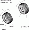 MTD RS 180/107 13A3762G400 (2006) Spareparts Front wheels 15x6
