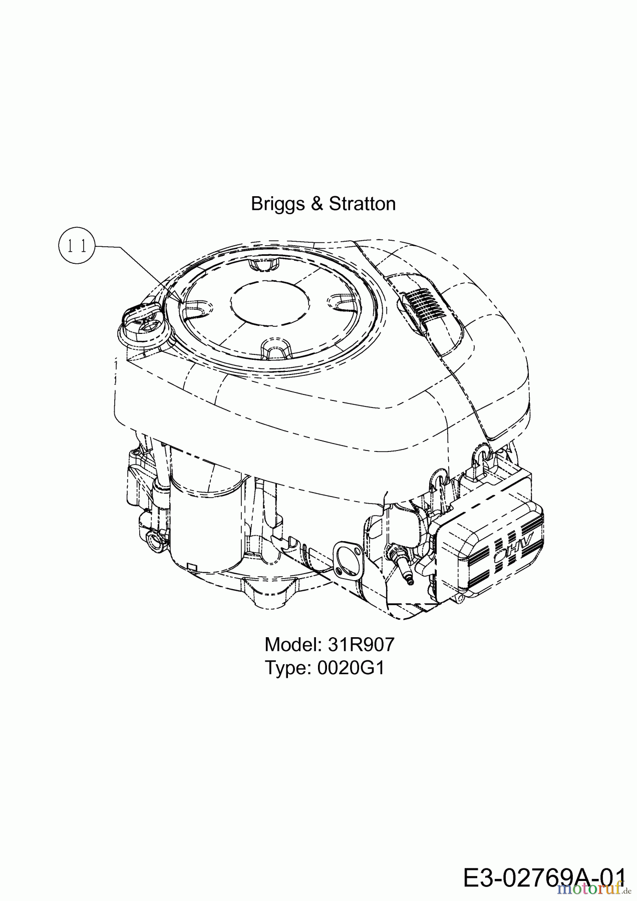  MTD Lawn tractors 17.5/42 13AN775S308  (2014) Engine Briggs & Stratton