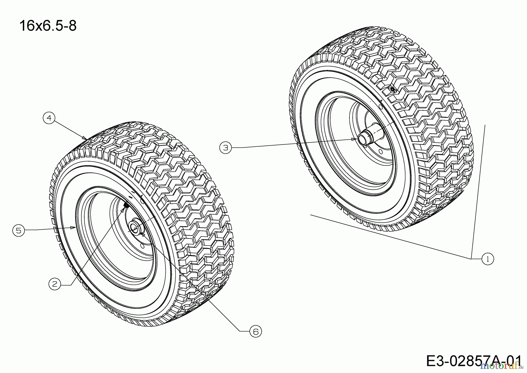  Troy-Bilt Garden tractors TB 2654 14AR94KK066  (2015) Front wheels 16x6.5