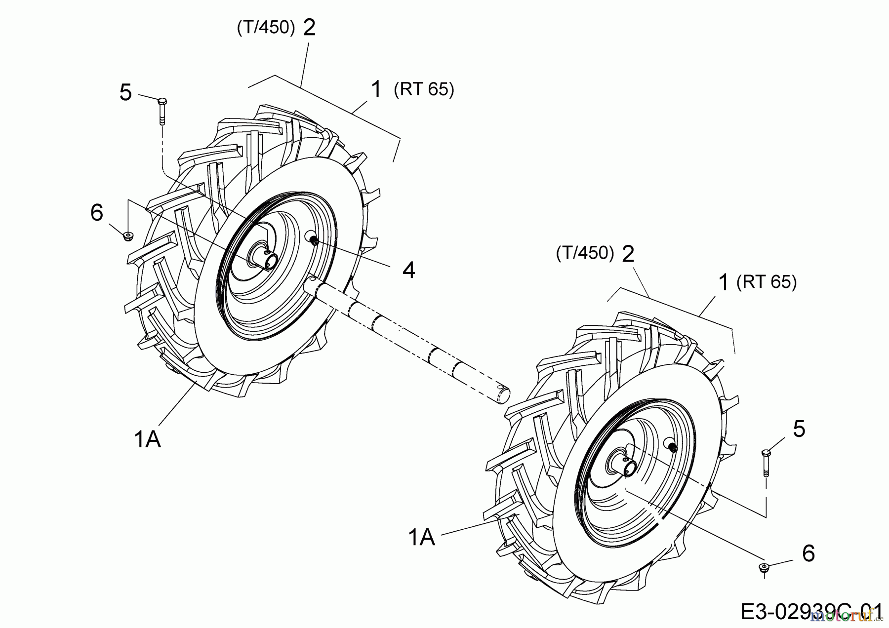  Cub Cadet Tillers RT 65 21AB455B330  (2014) Wheels