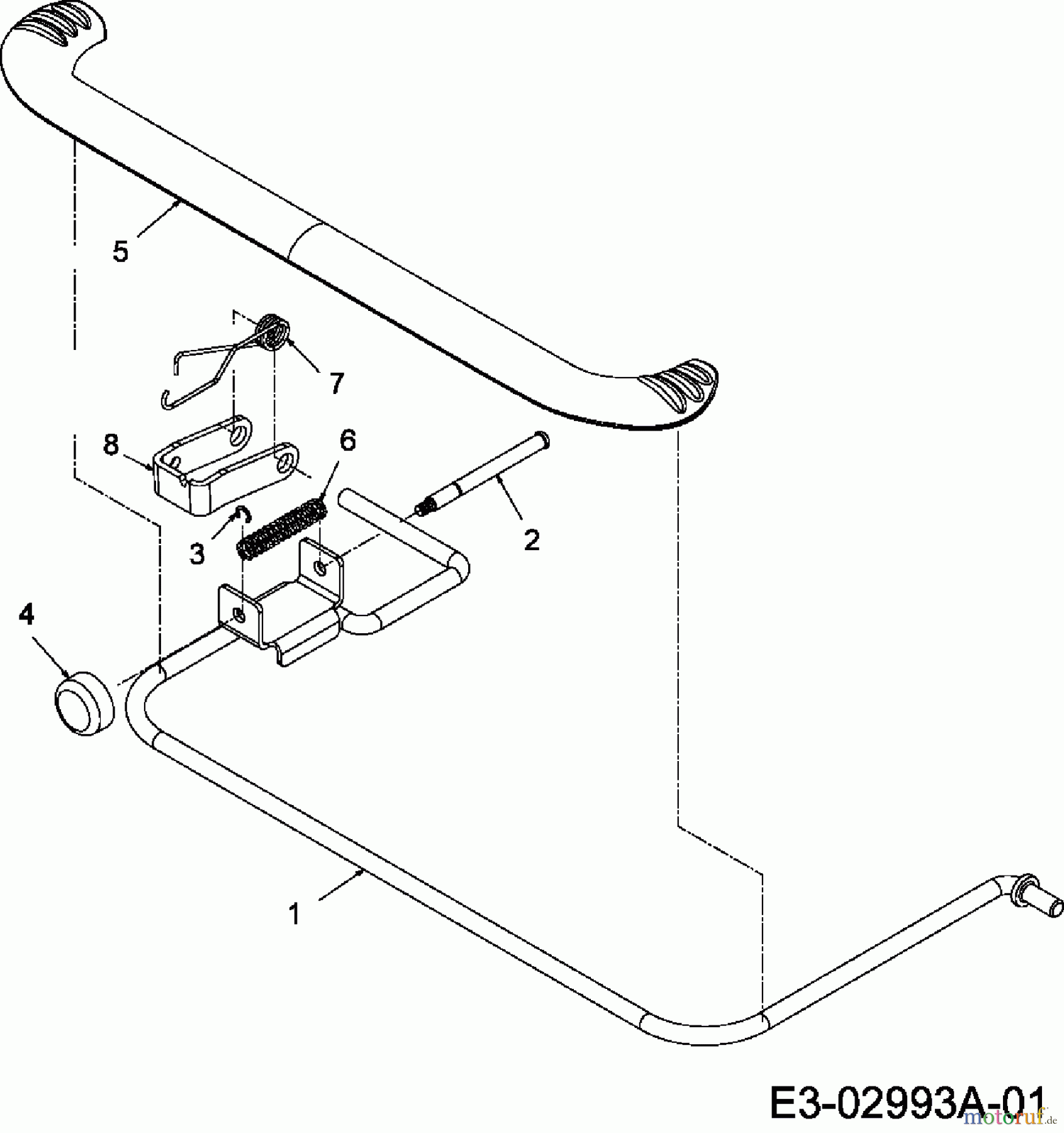  Merox Petrol mower self propelled MX 45 BRBS 12EST58I667  (2007) Control Lever, Selfstart