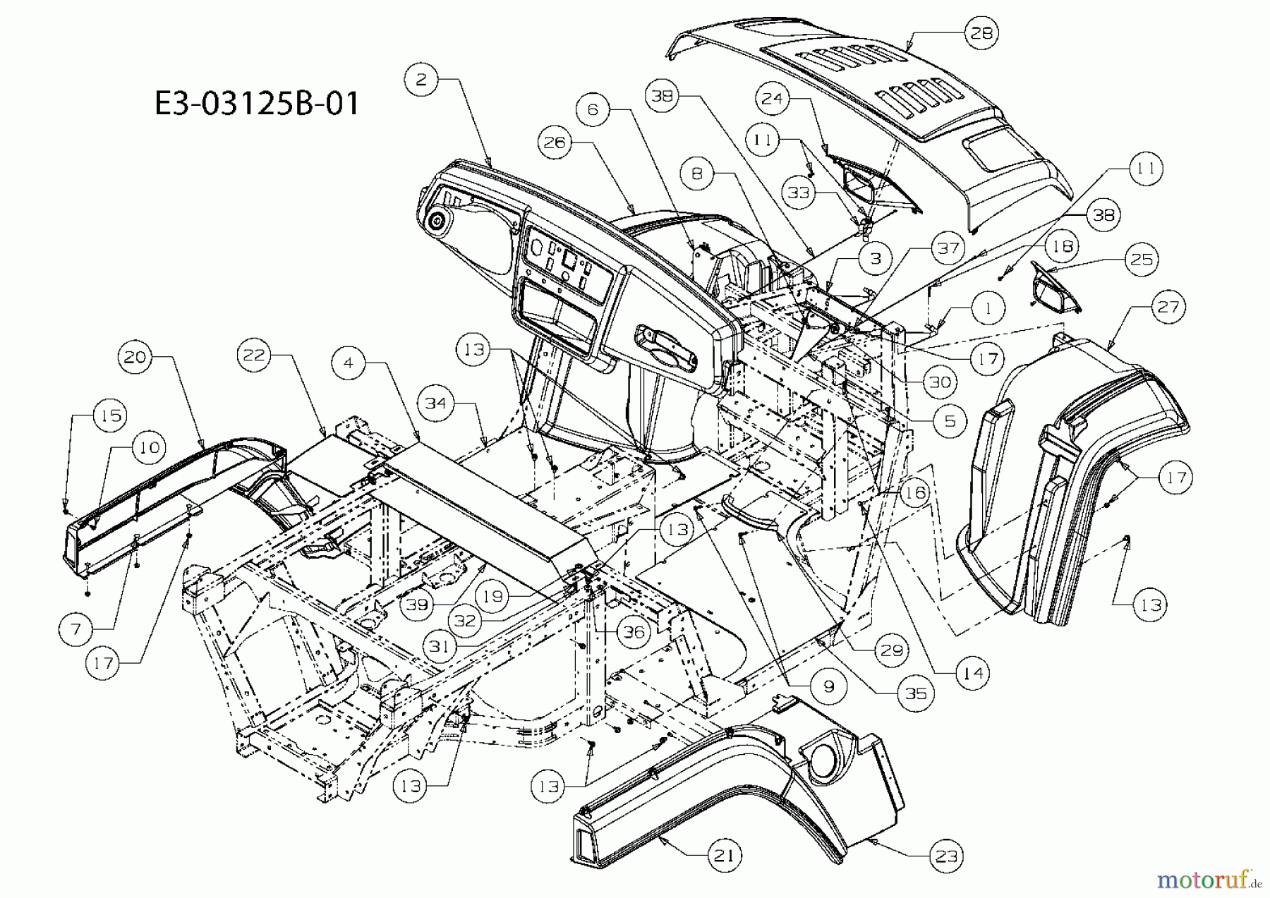  Massey Ferguson Utility Vehicle MF 20 MD 37AP468D695  (2008) Dashboard, Engine hood