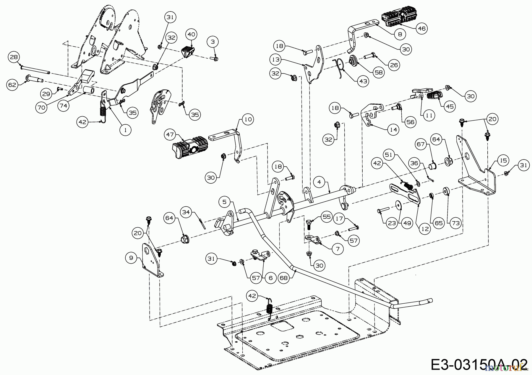  Cub Cadet Zero Turn XZ2 127 17AICBYQ603  (2018) Pedals